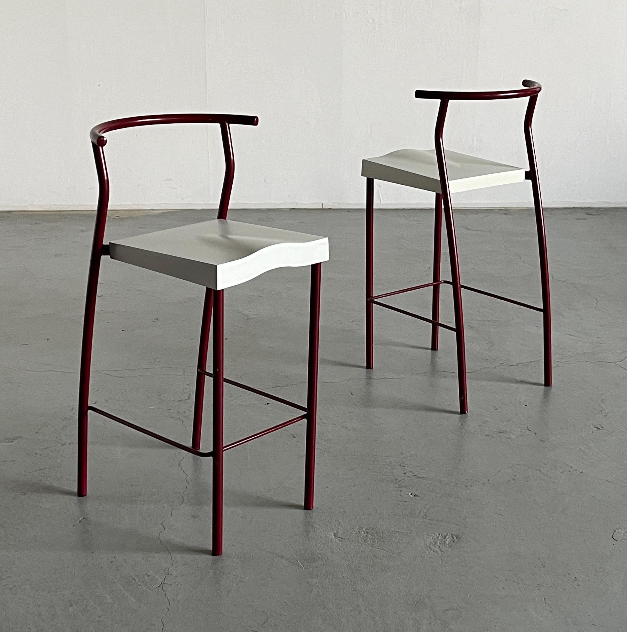 Pair of Postmodern Hi-Glob Bar Stools by Philippe Starck for Kartell / Early 1990s