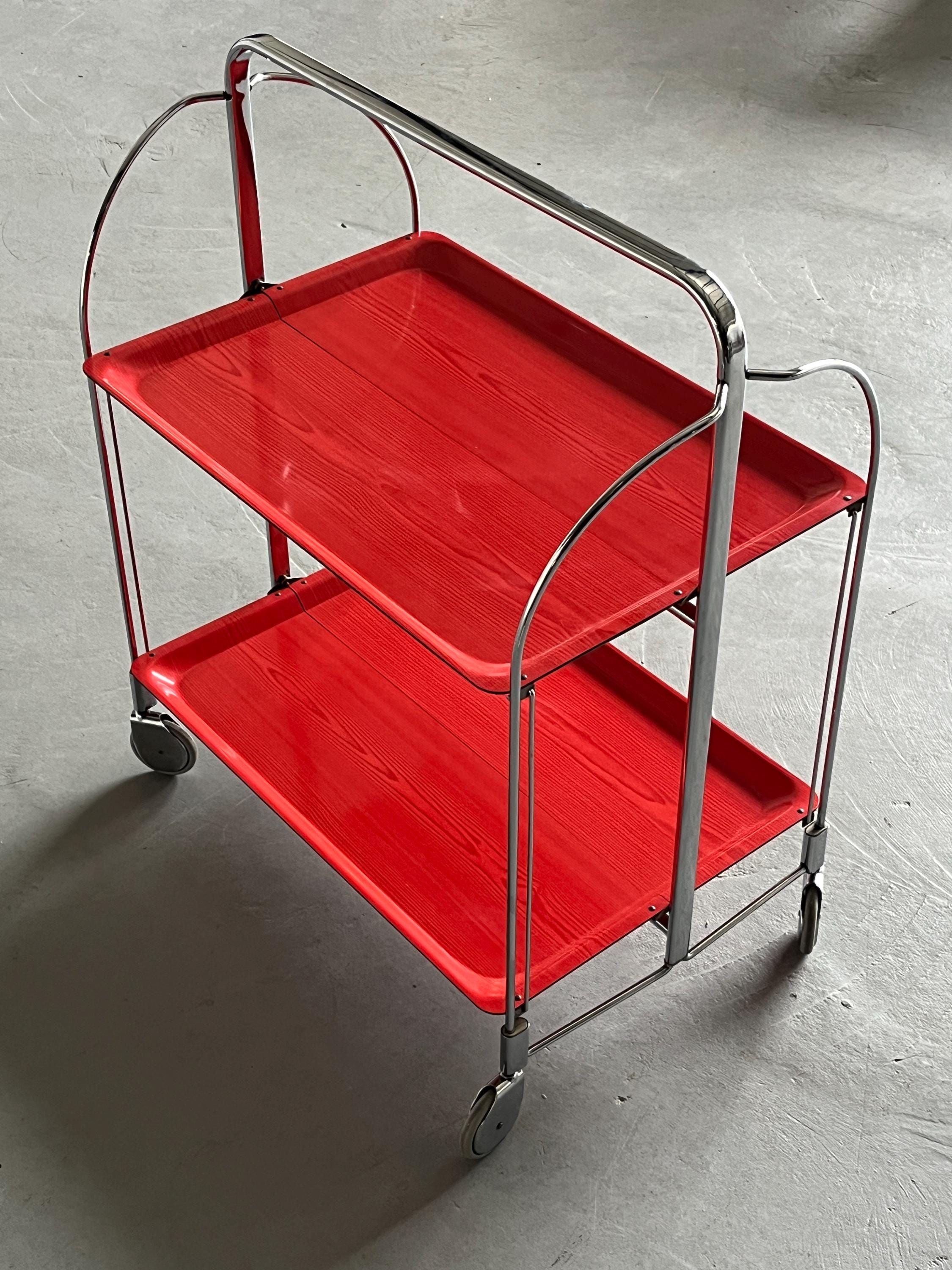 Dinett Serving Trolley by Bremshey Gerlinol, 1960s Germany