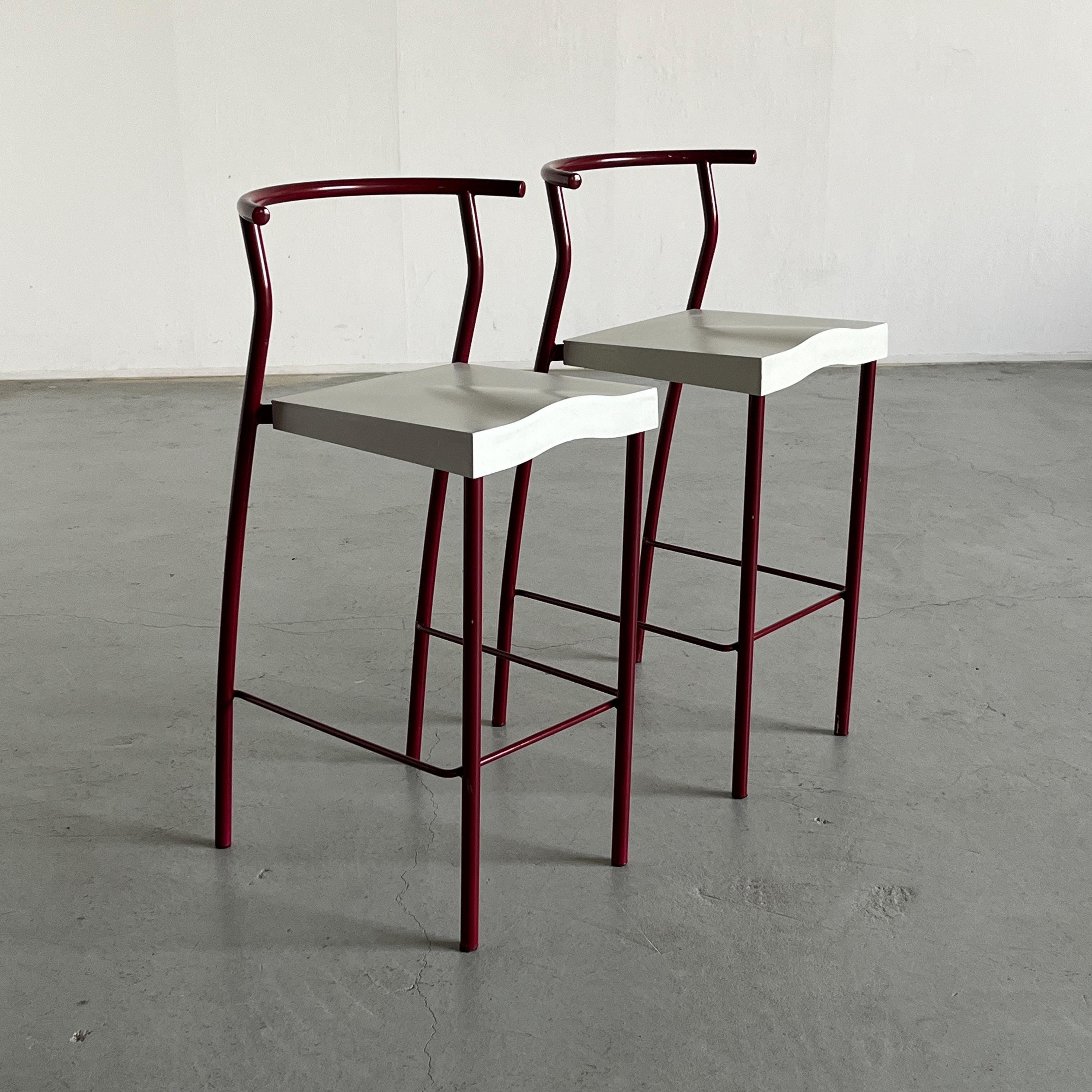 Pair of Postmodern Hi-Glob Bar Stools by Philippe Starck for Kartell / Early 1990s