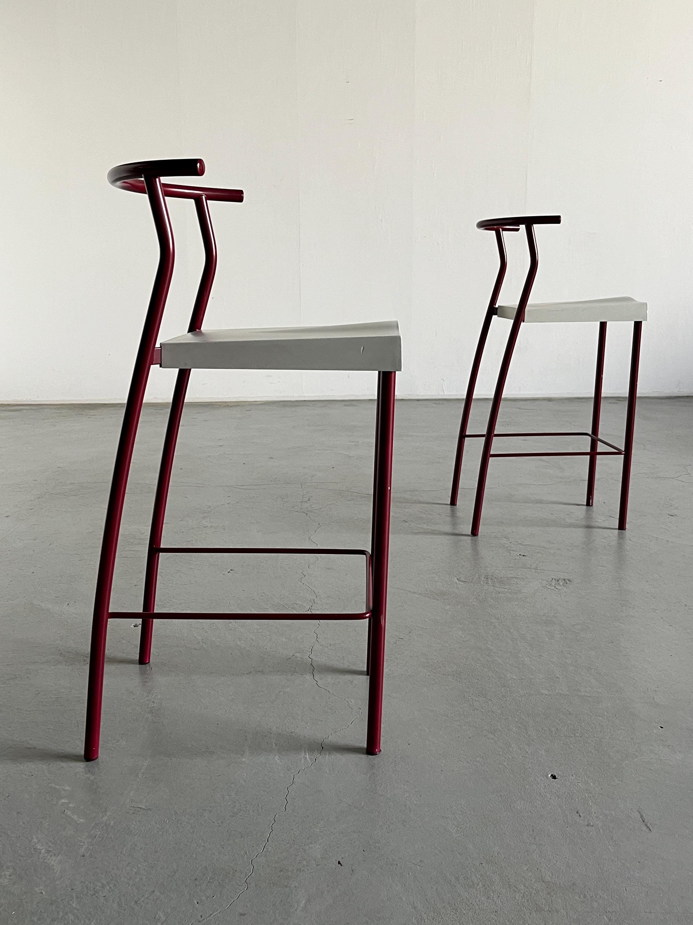 Pair of Postmodern Hi-Glob Bar Stools by Philippe Starck for Kartell / Early 1990s