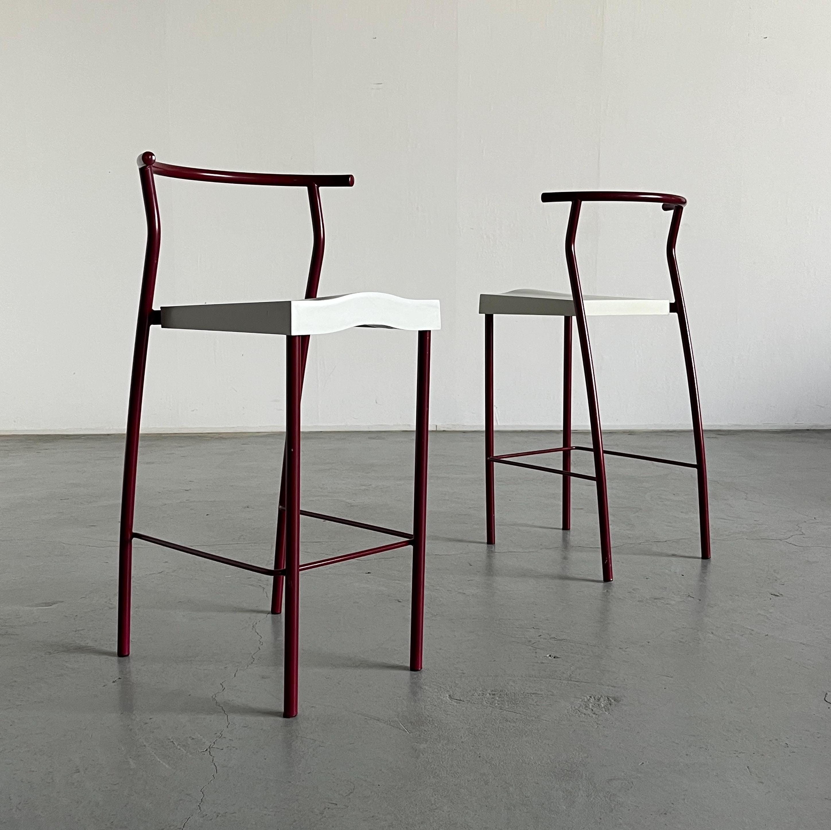 Pair of Postmodern Hi-Glob Bar Stools by Philippe Starck for Kartell / Early 1990s