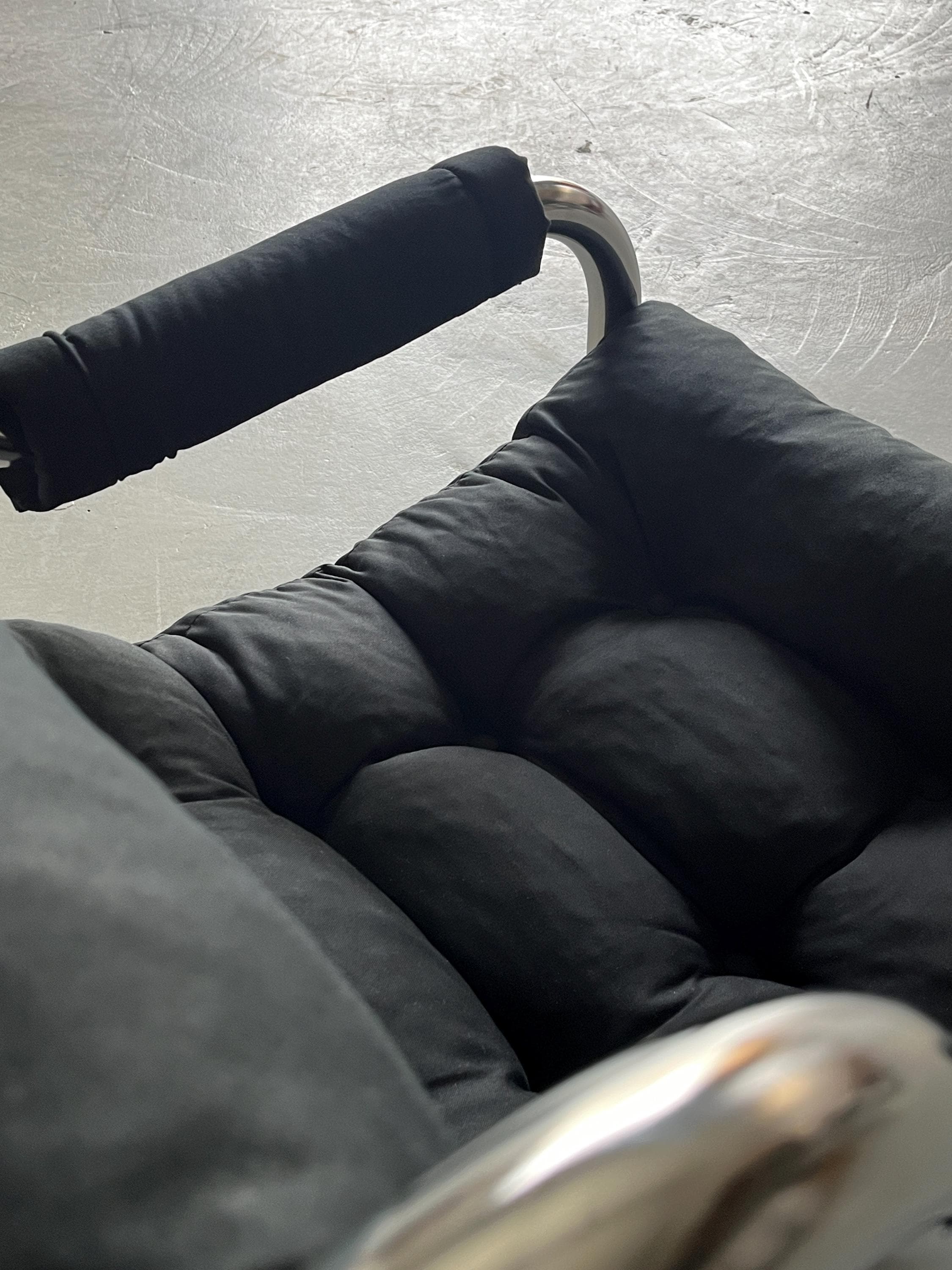 Tubular Steel Lounge Chair, Bauhaus Style, 1990s Italy