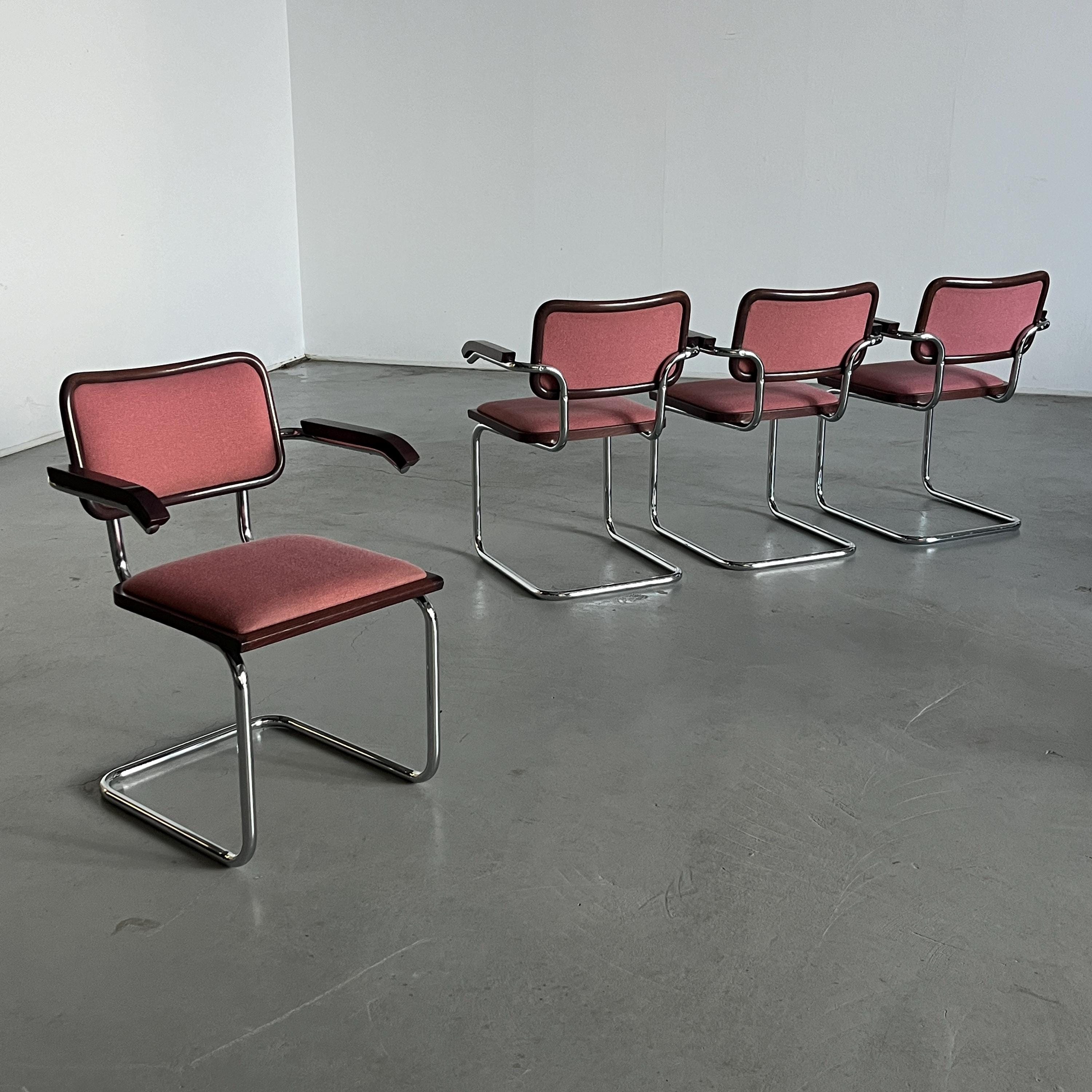 Upholstered Cesca Armchairs by Bene Austria, B64 Marcel Breuer