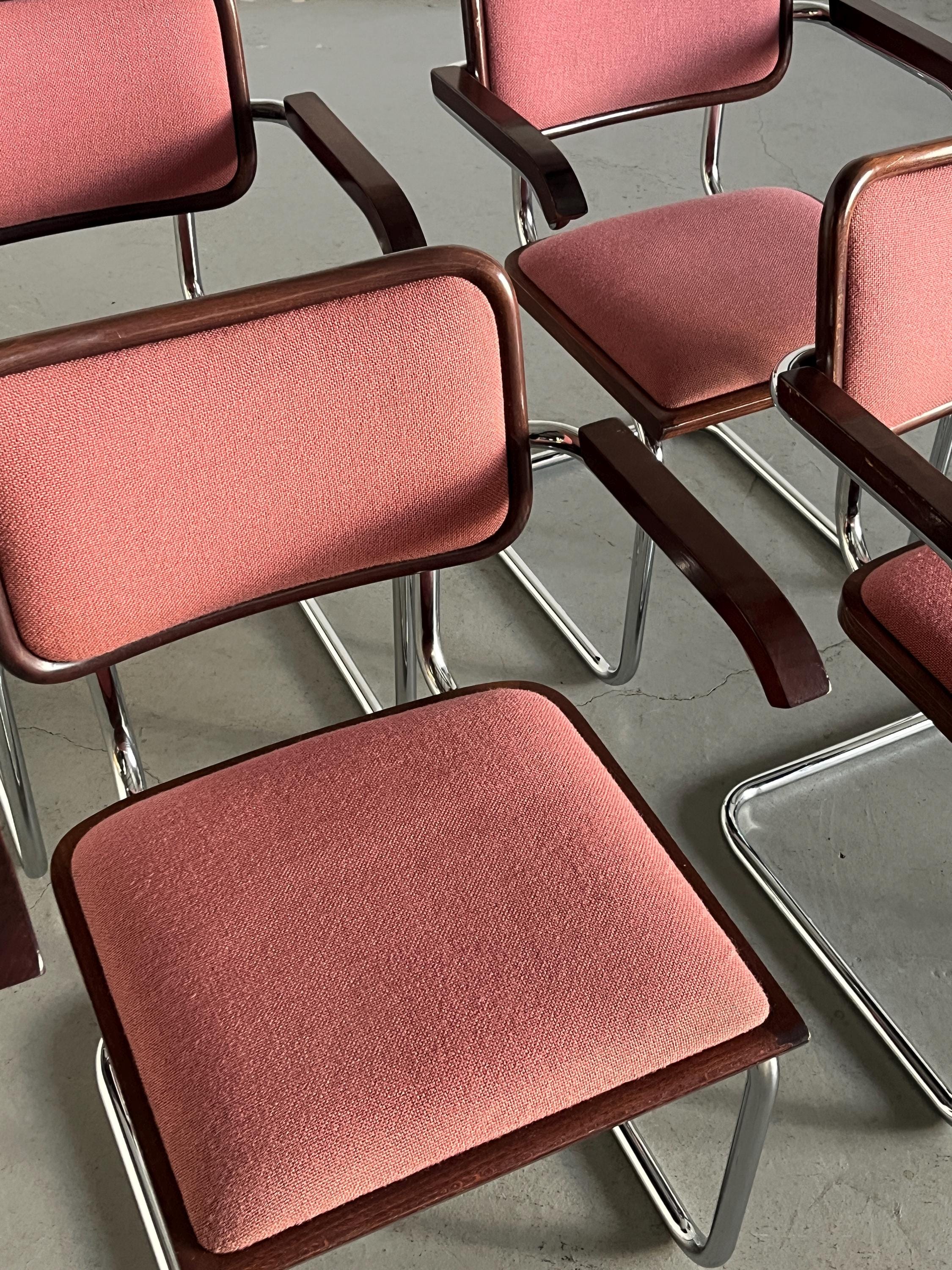 Upholstered Cesca Armchairs by Bene Austria, B64 Marcel Breuer