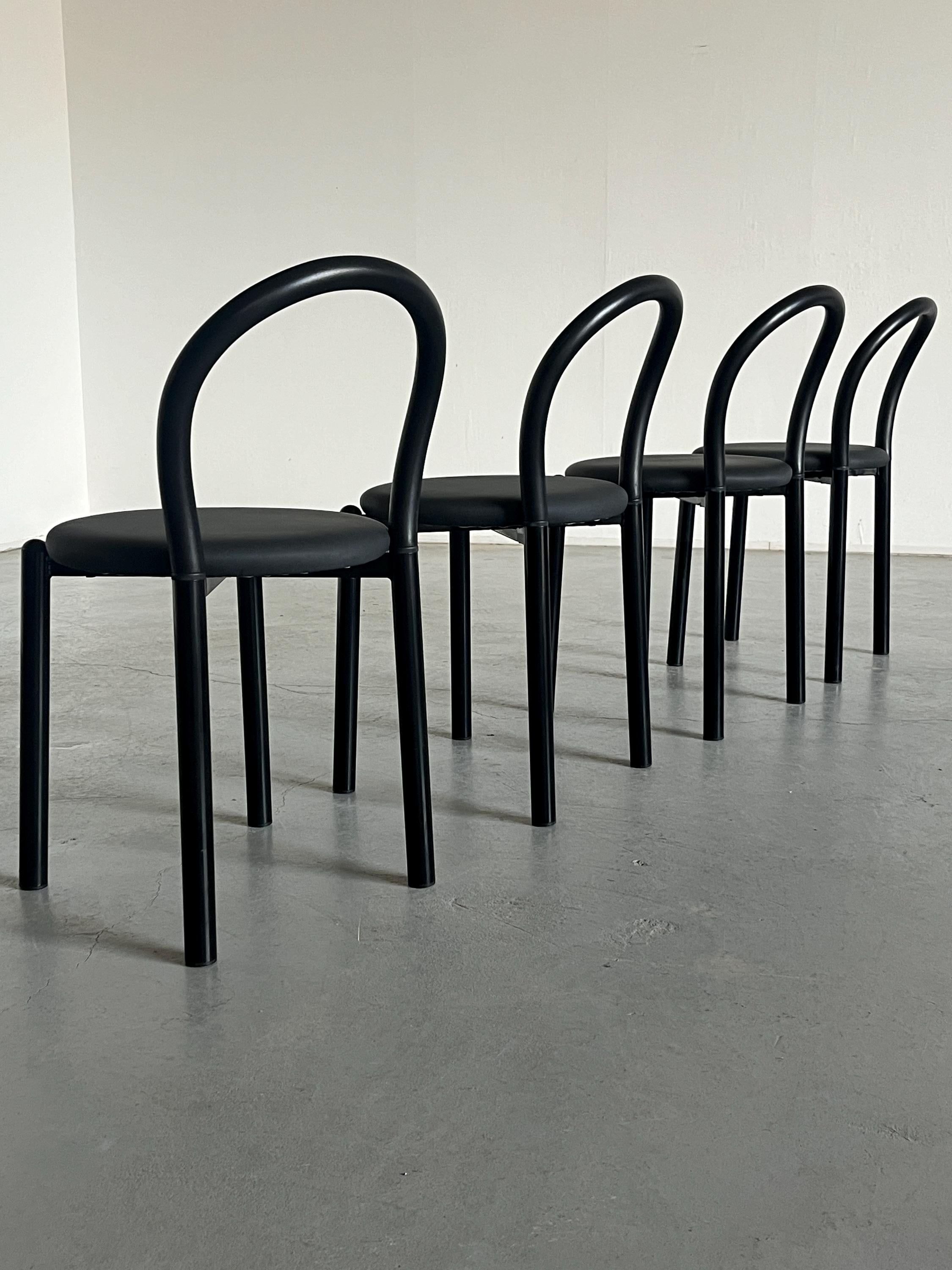 Minimalist Stackable Dining Chairs, Sculptural Design