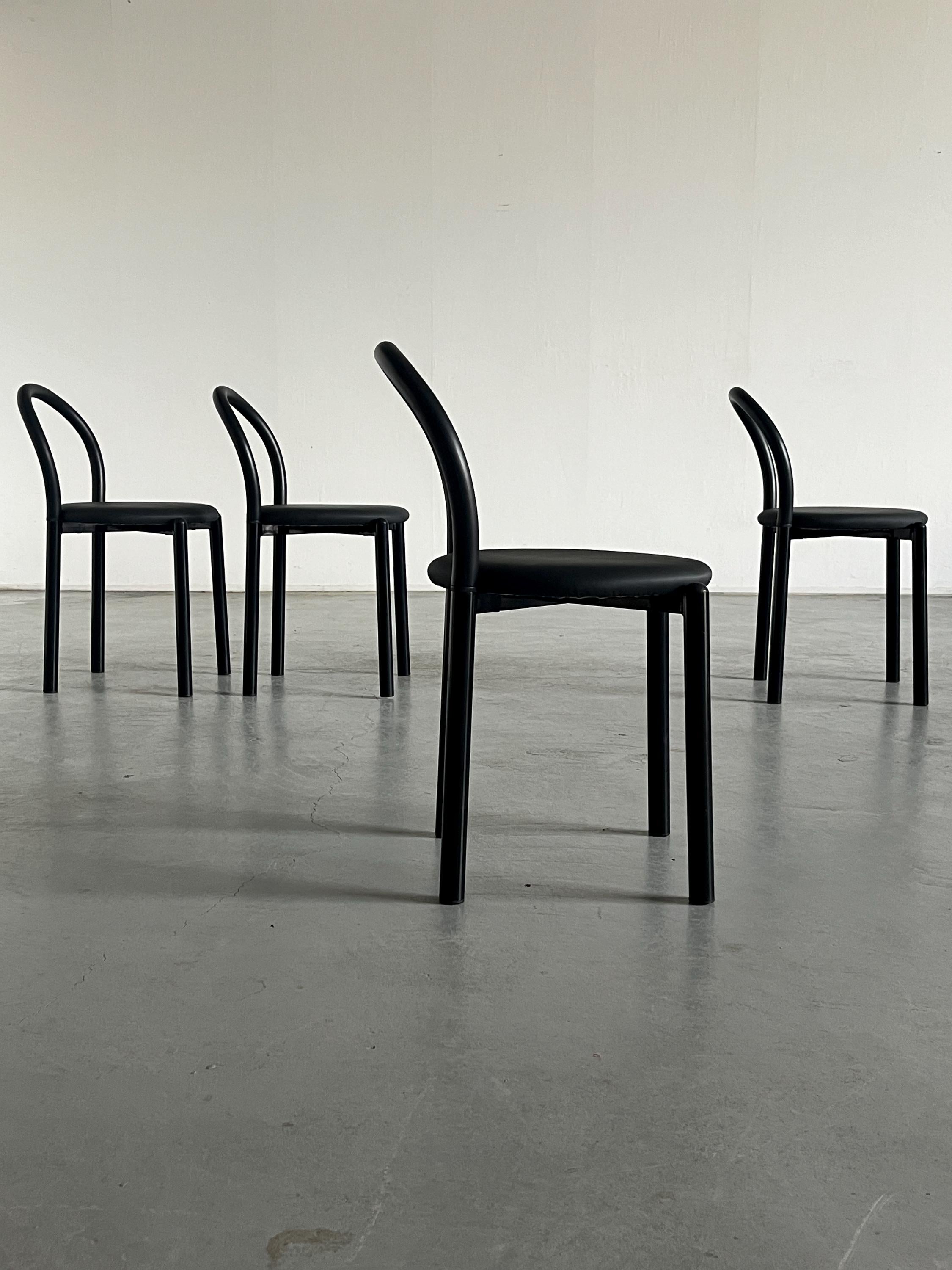 Minimalist Stackable Dining Chairs, Sculptural Design