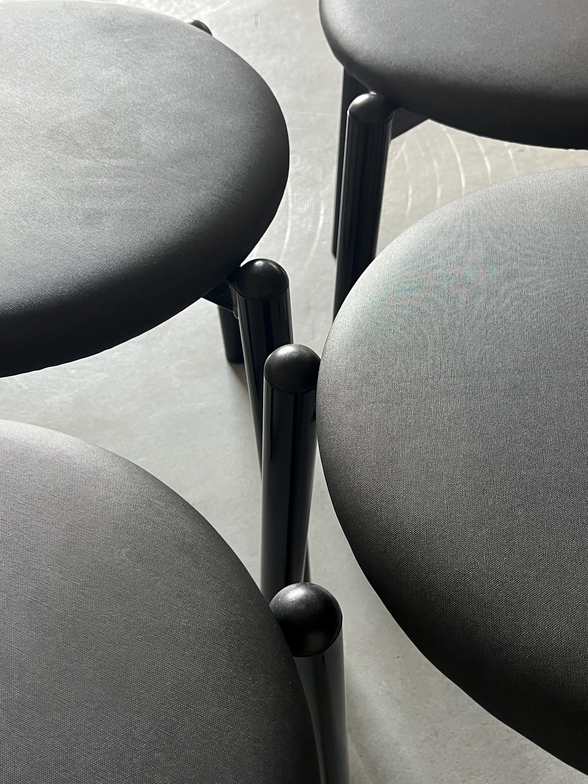 Minimalist Stackable Dining Chairs, Sculptural Design