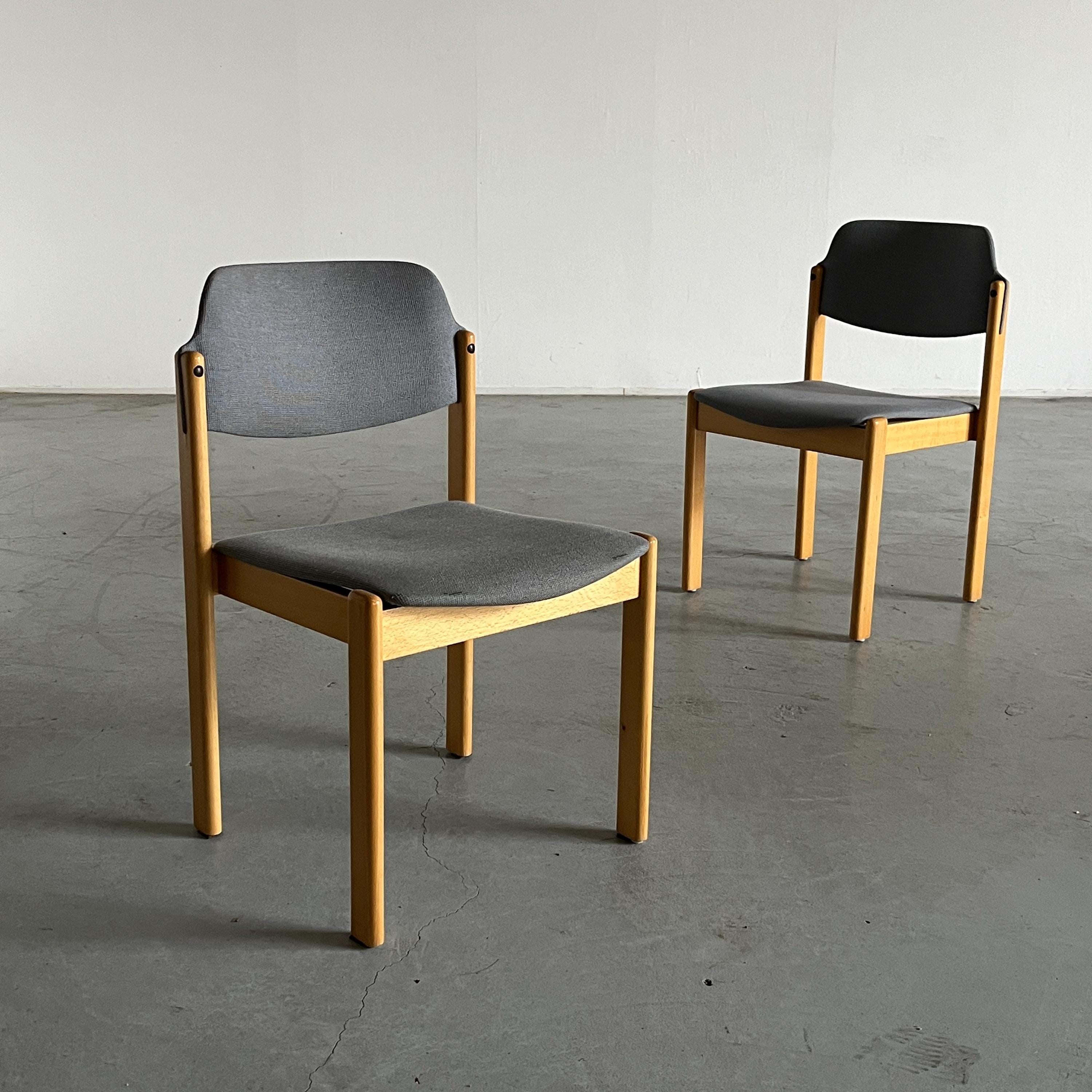 Wiesner Hager Stackable Dining Chairs, 1980s