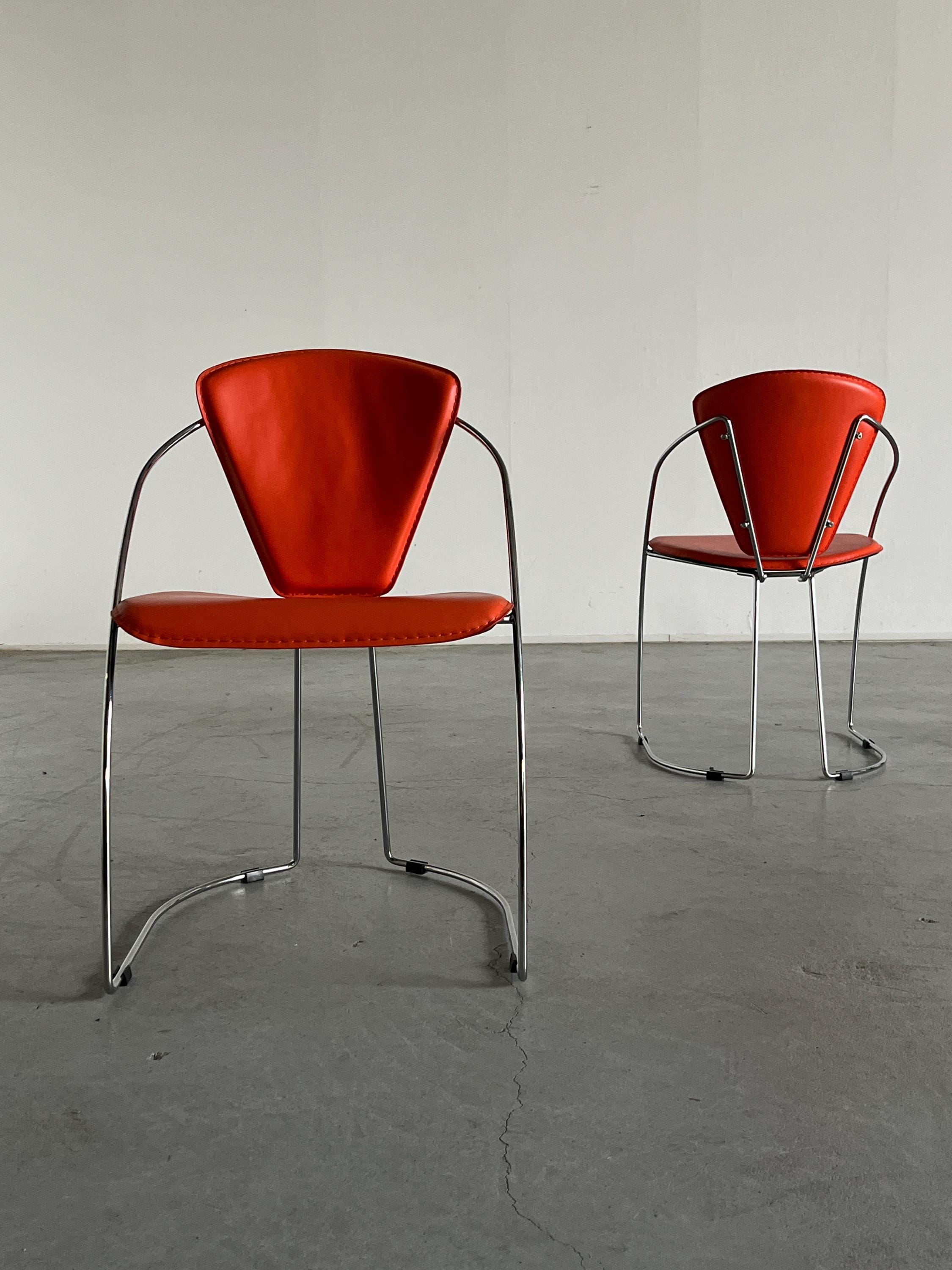 Dining Chairs in the Style of Linda Chair by Arrben, 1990s Italy