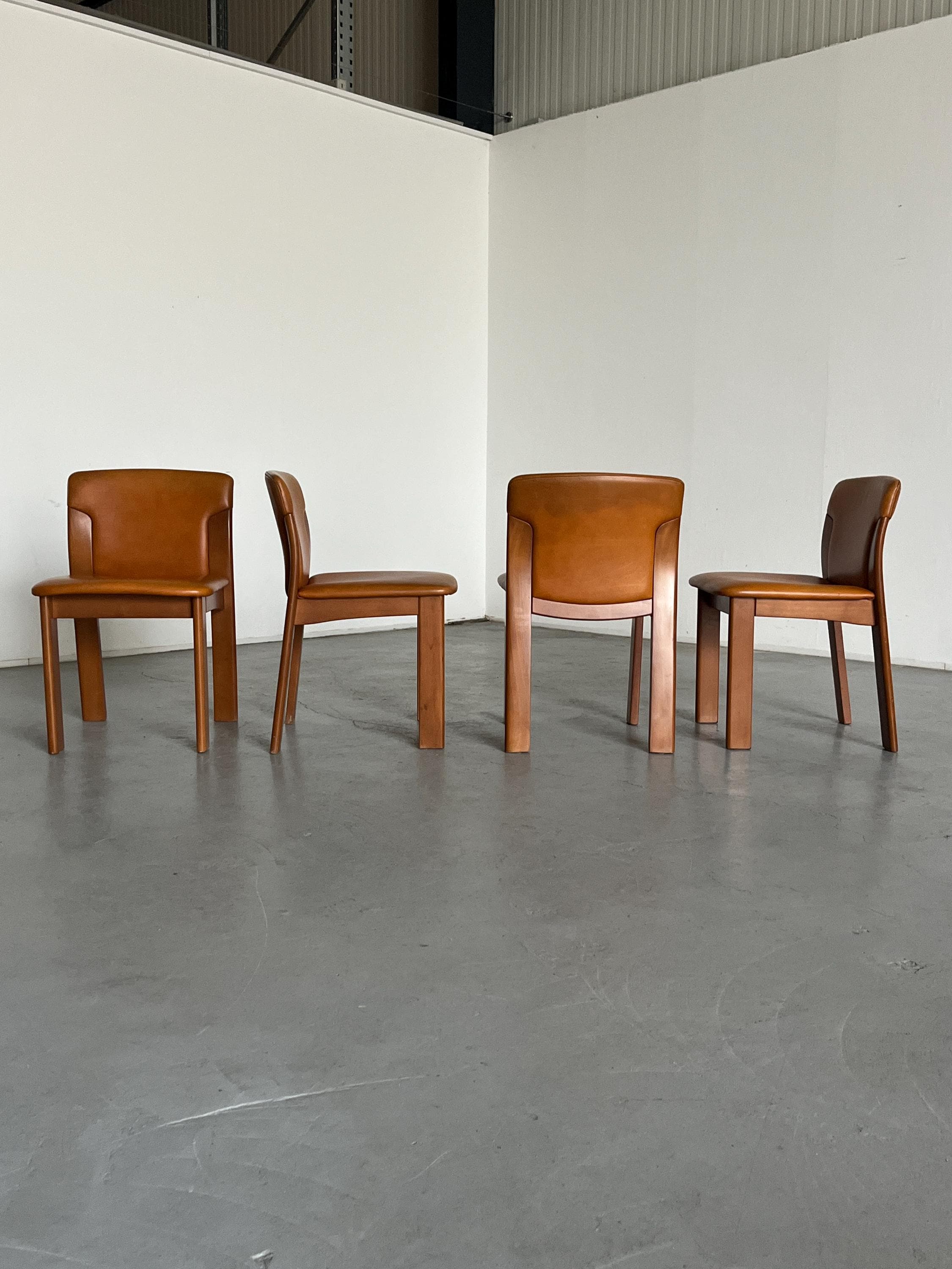 Mid-Century Modern Dining Chairs, in the Style of Silvio Coppola, 1970s Italy
