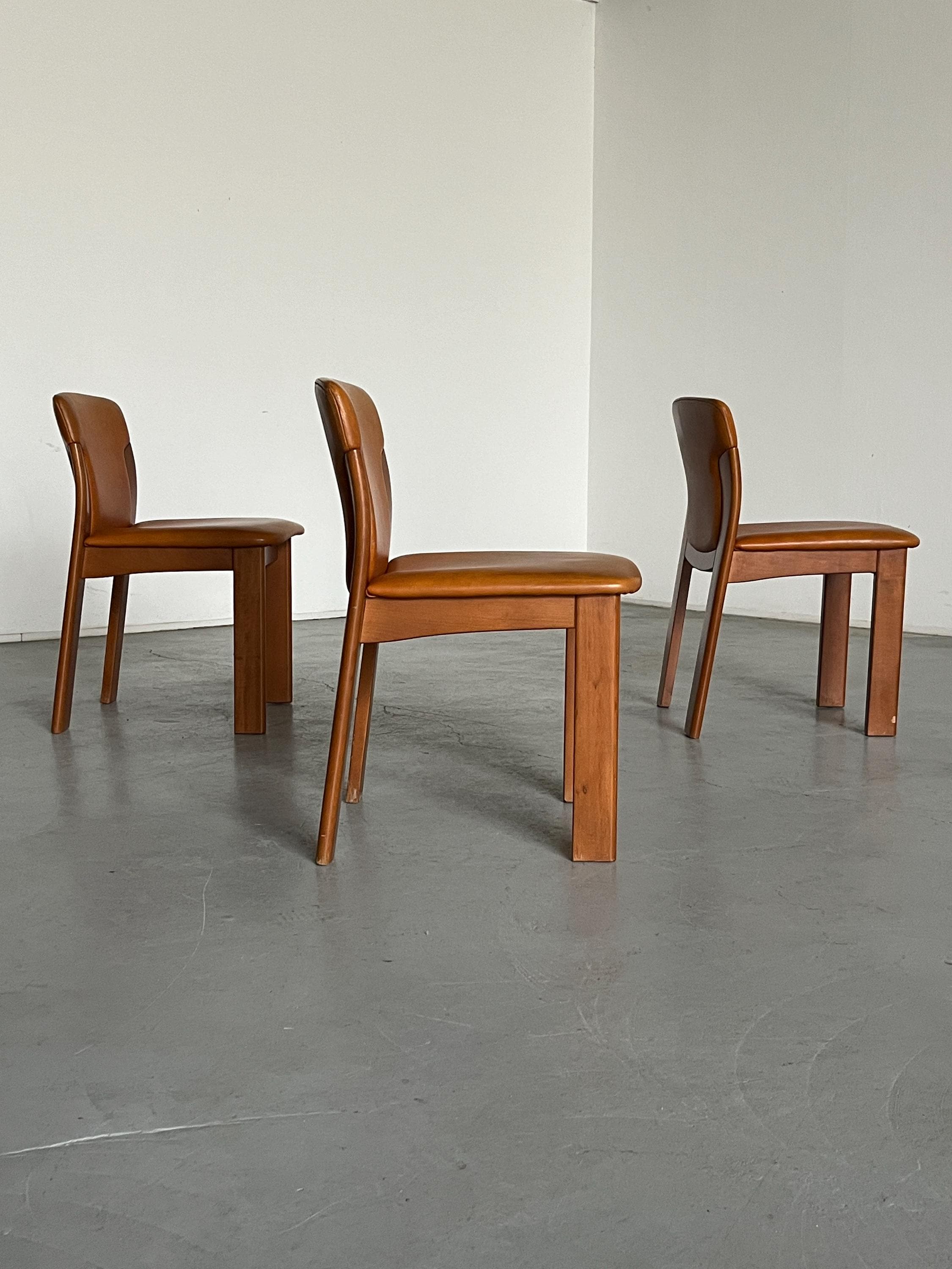 Mid-Century Modern Dining Chairs, in the Style of Silvio Coppola, 1970s Italy