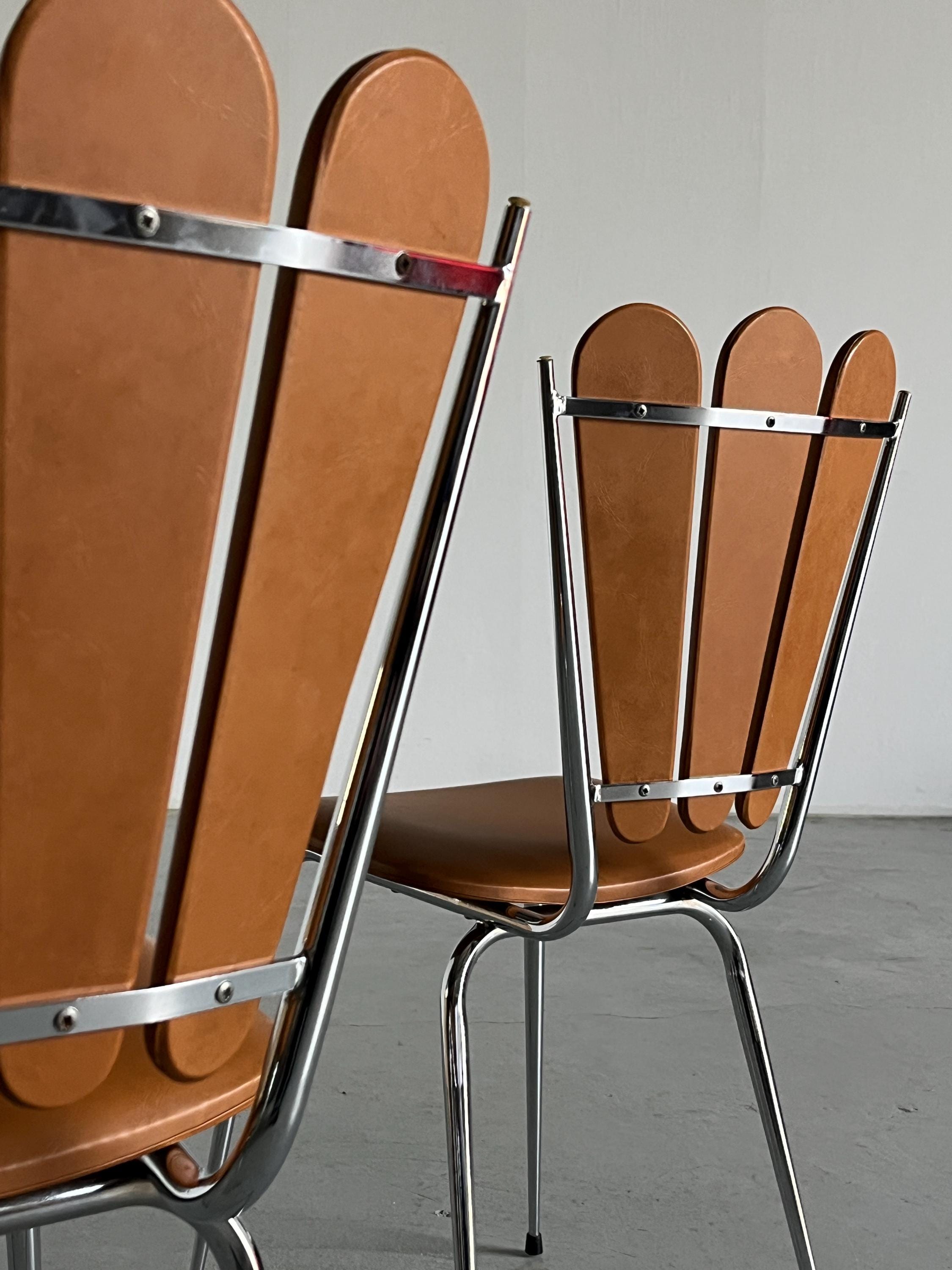 Art Deco Petal Dining Chairs by Tubménager S.A. Ranger, 1960s France