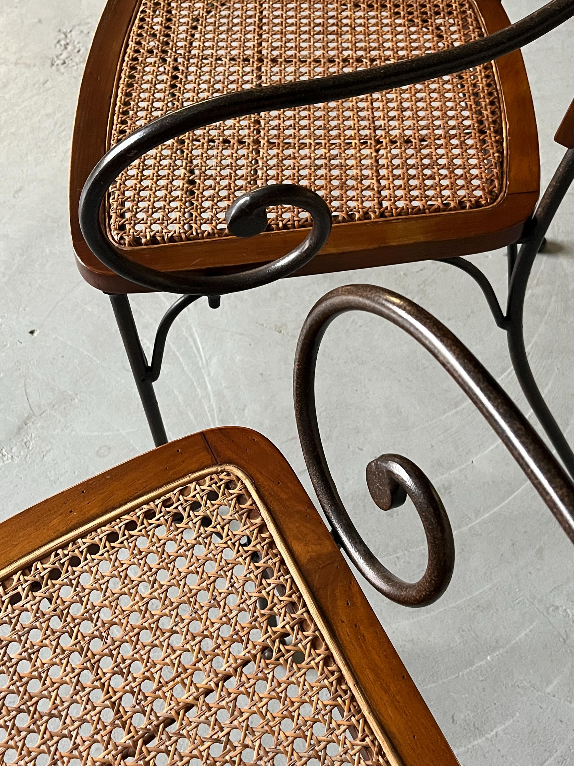 French Artisanal Sculptural Chairs in Wrought Iron, 1960s
