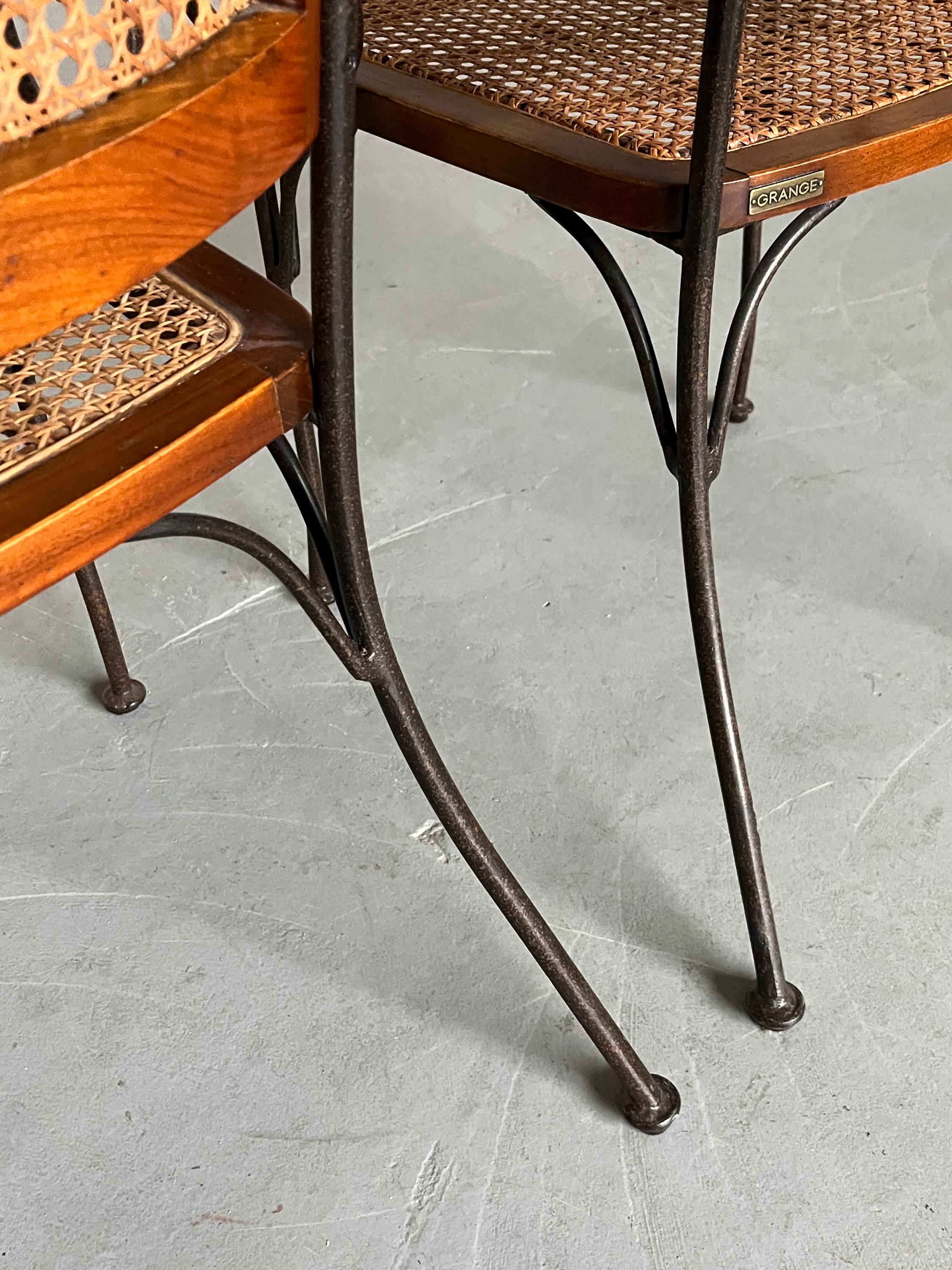 French Artisanal Sculptural Chairs in Wrought Iron, 1960s
