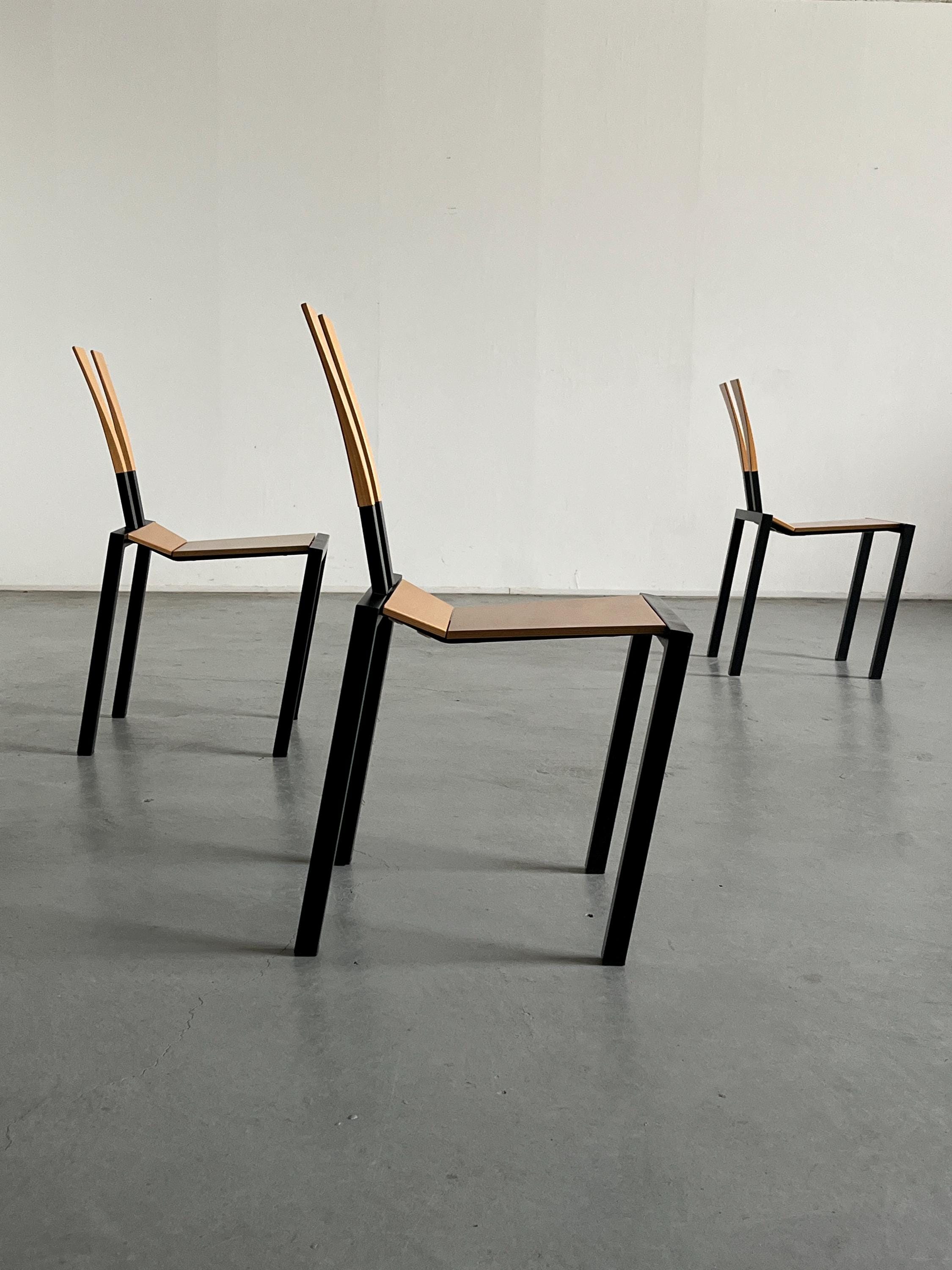 Memphis Design Curved Dancing Chairs by Karl Friedrich Förster for KFF