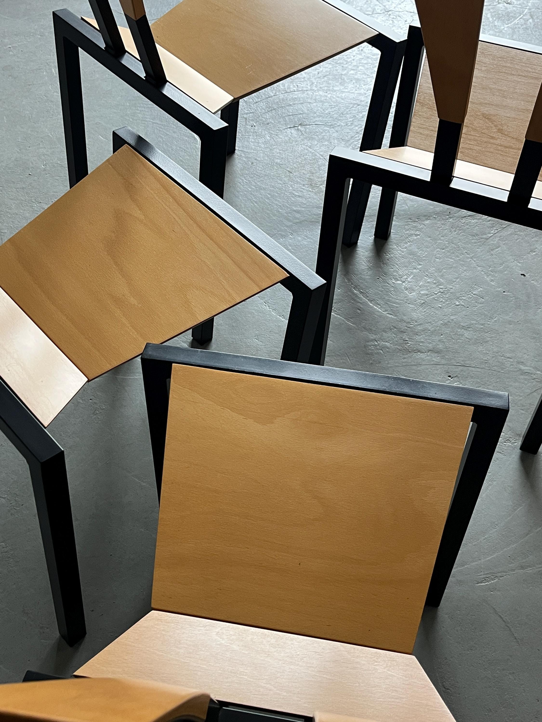 Memphis Design Curved Dancing Chairs by Karl Friedrich Förster for KFF