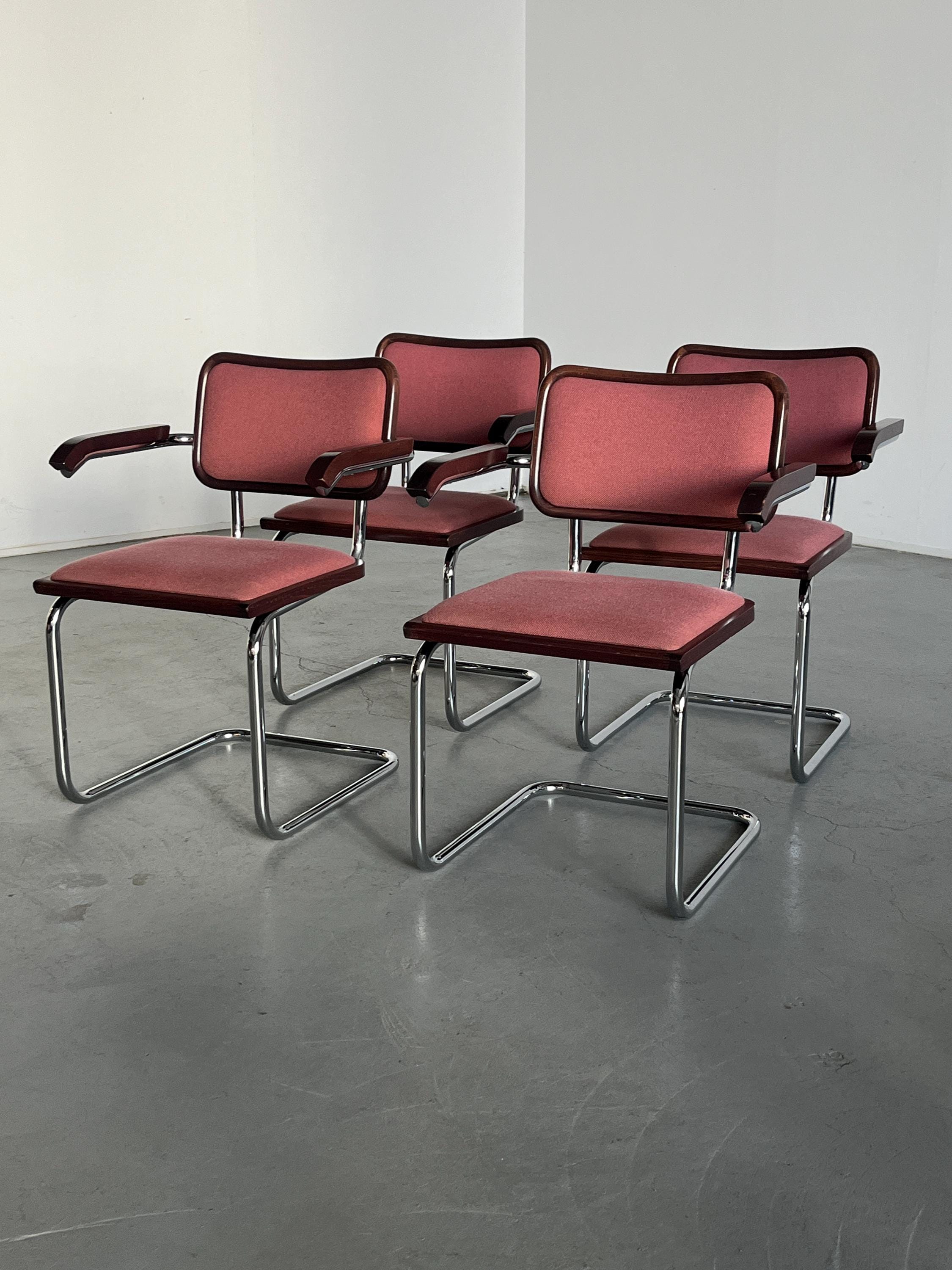 Upholstered Cesca Armchairs by Bene Austria, B64 Marcel Breuer