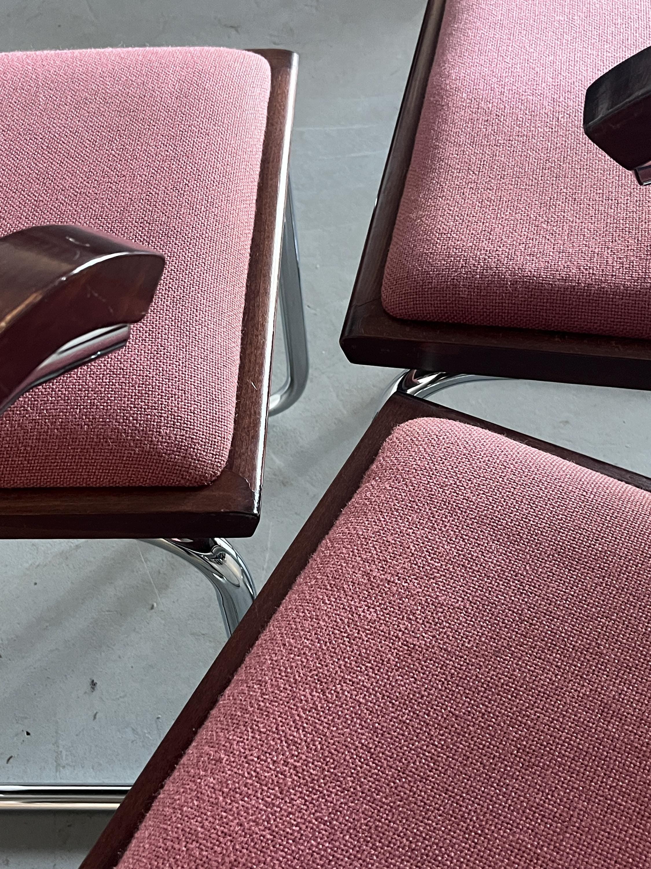 Upholstered Cesca Armchairs by Bene Austria, B64 Marcel Breuer