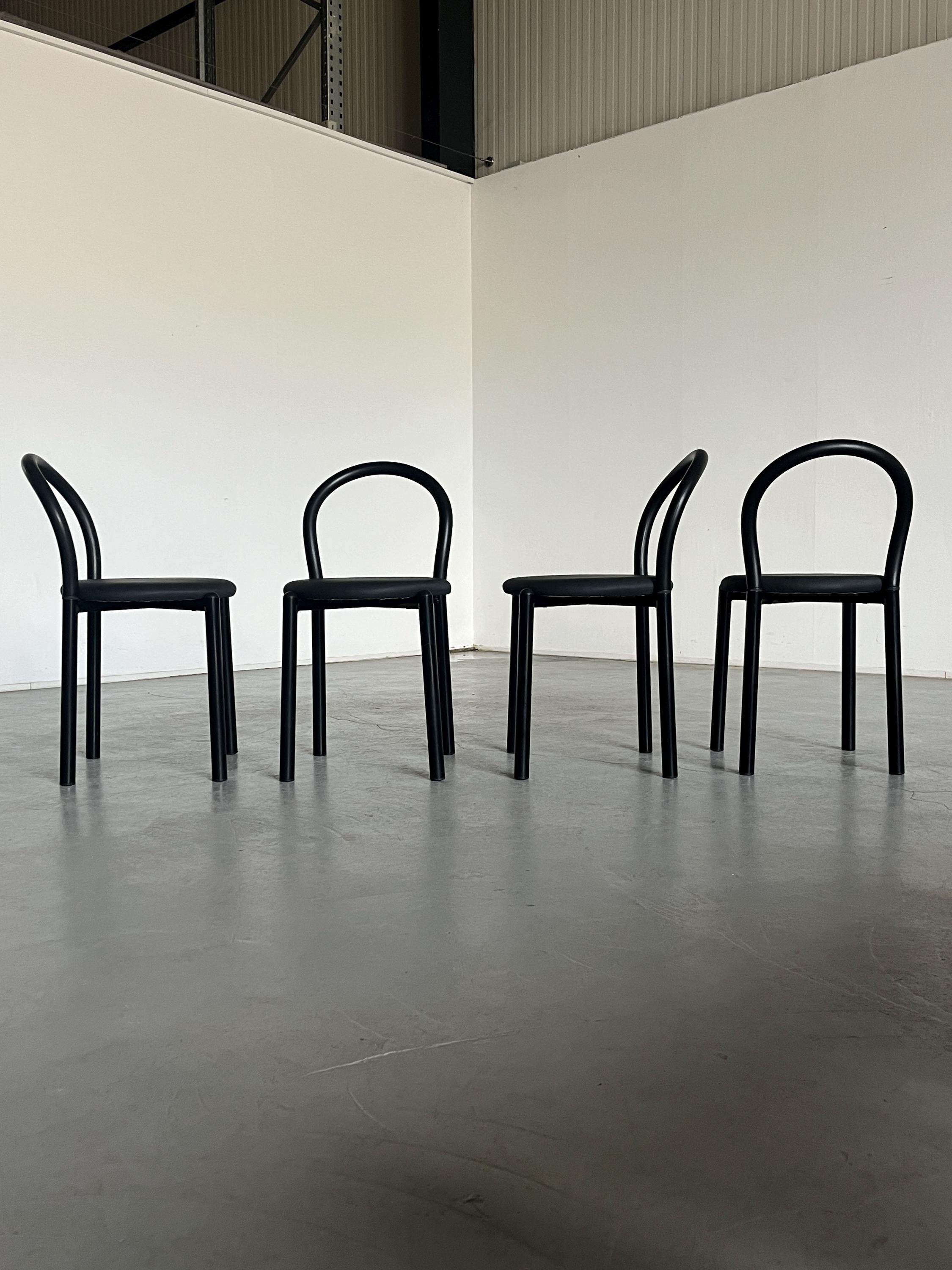 Minimalist Stackable Dining Chairs, Sculptural Design