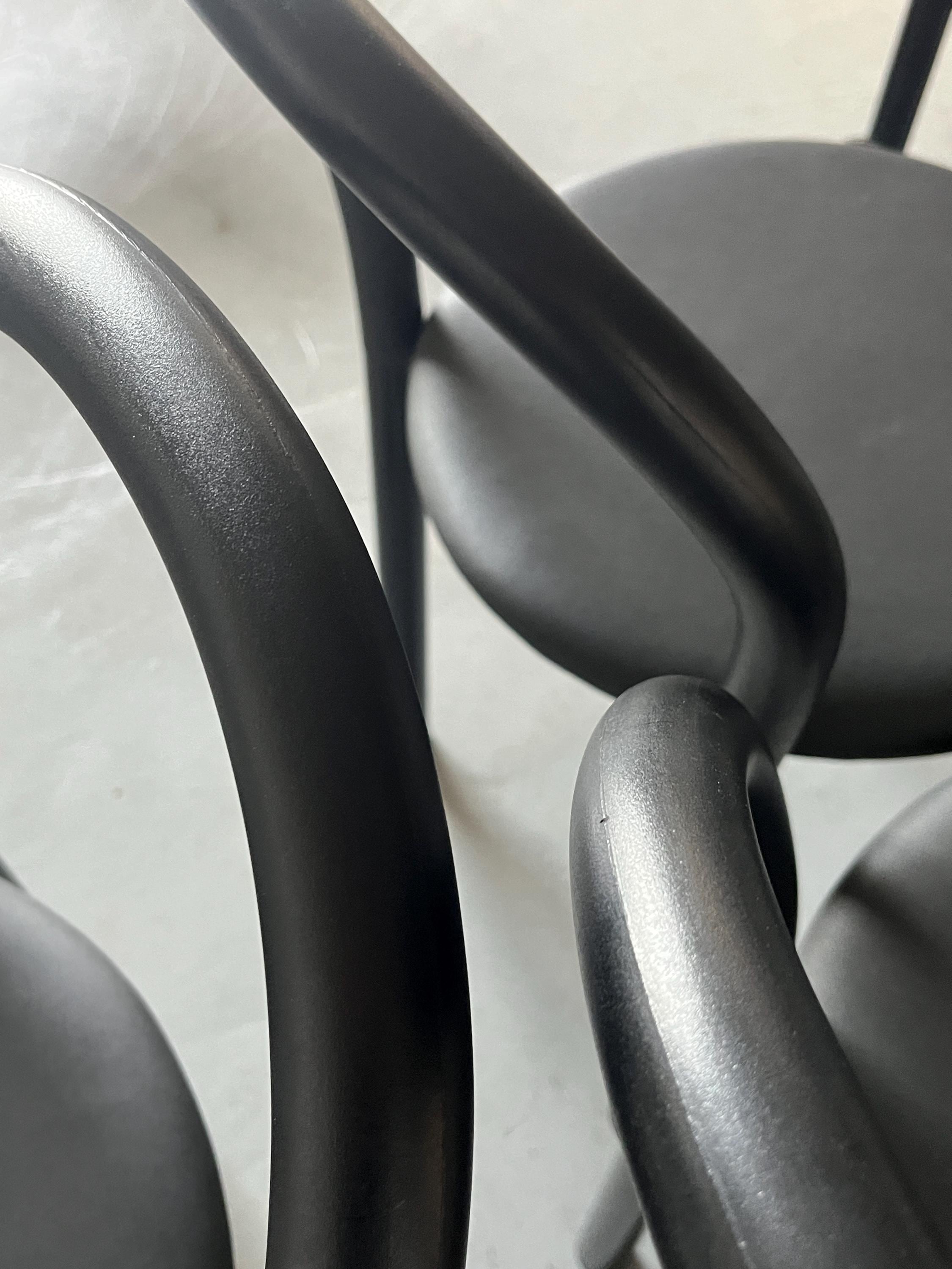 Minimalist Stackable Dining Chairs, Sculptural Design