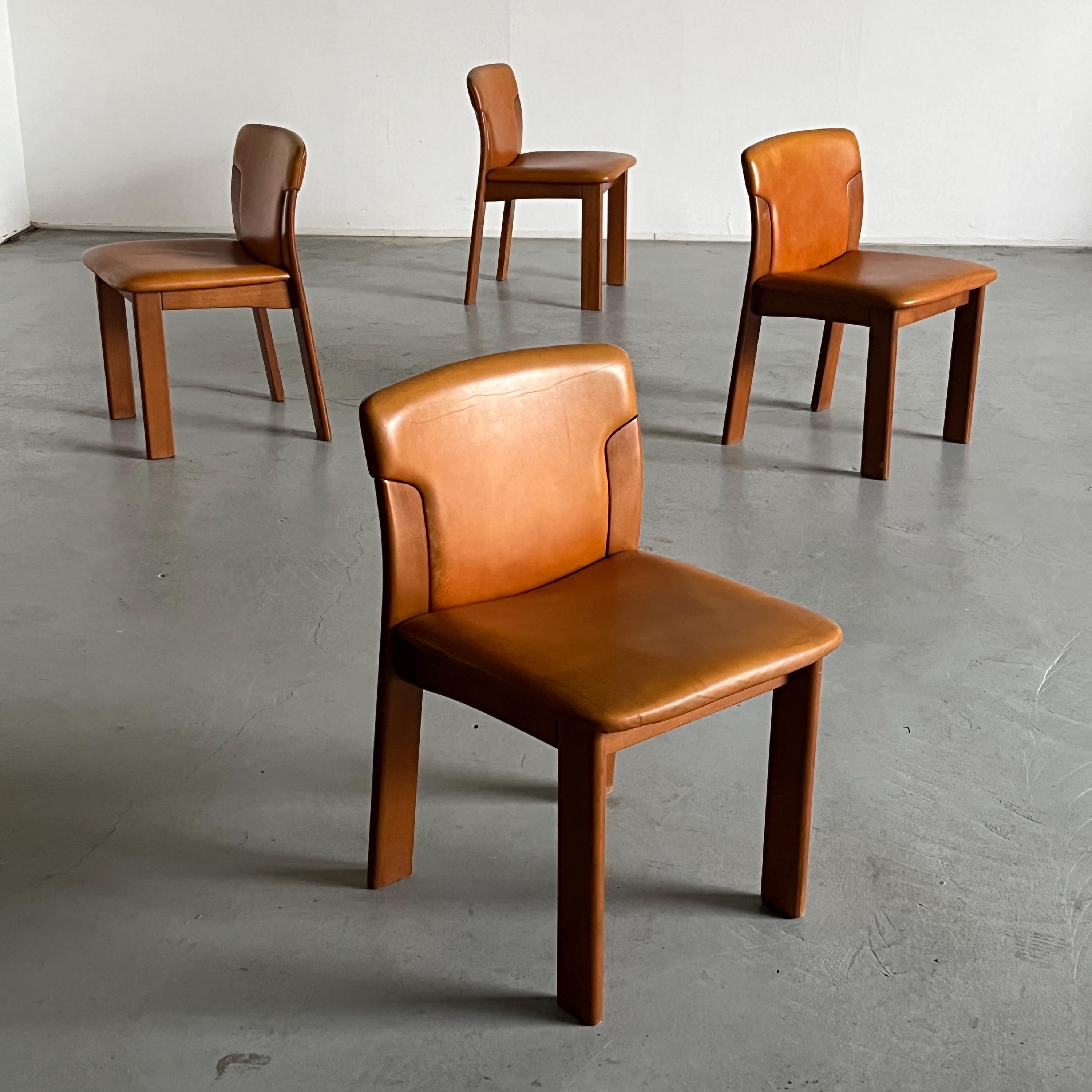 Mid-Century Modern Dining Chairs, in the Style of Silvio Coppola, 1970s Italy