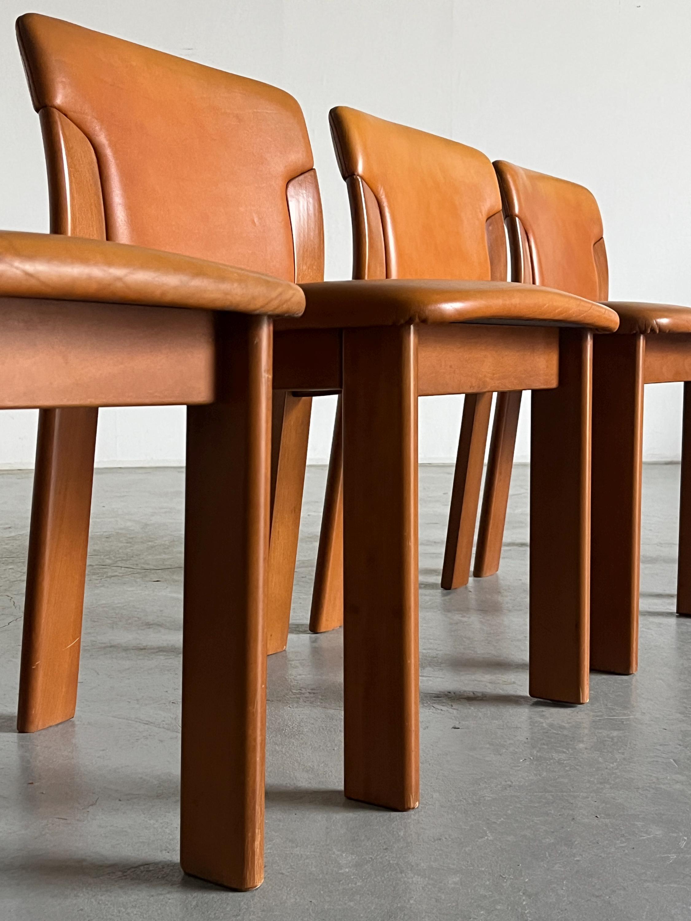 Mid-Century Modern Dining Chairs, in the Style of Silvio Coppola, 1970s Italy