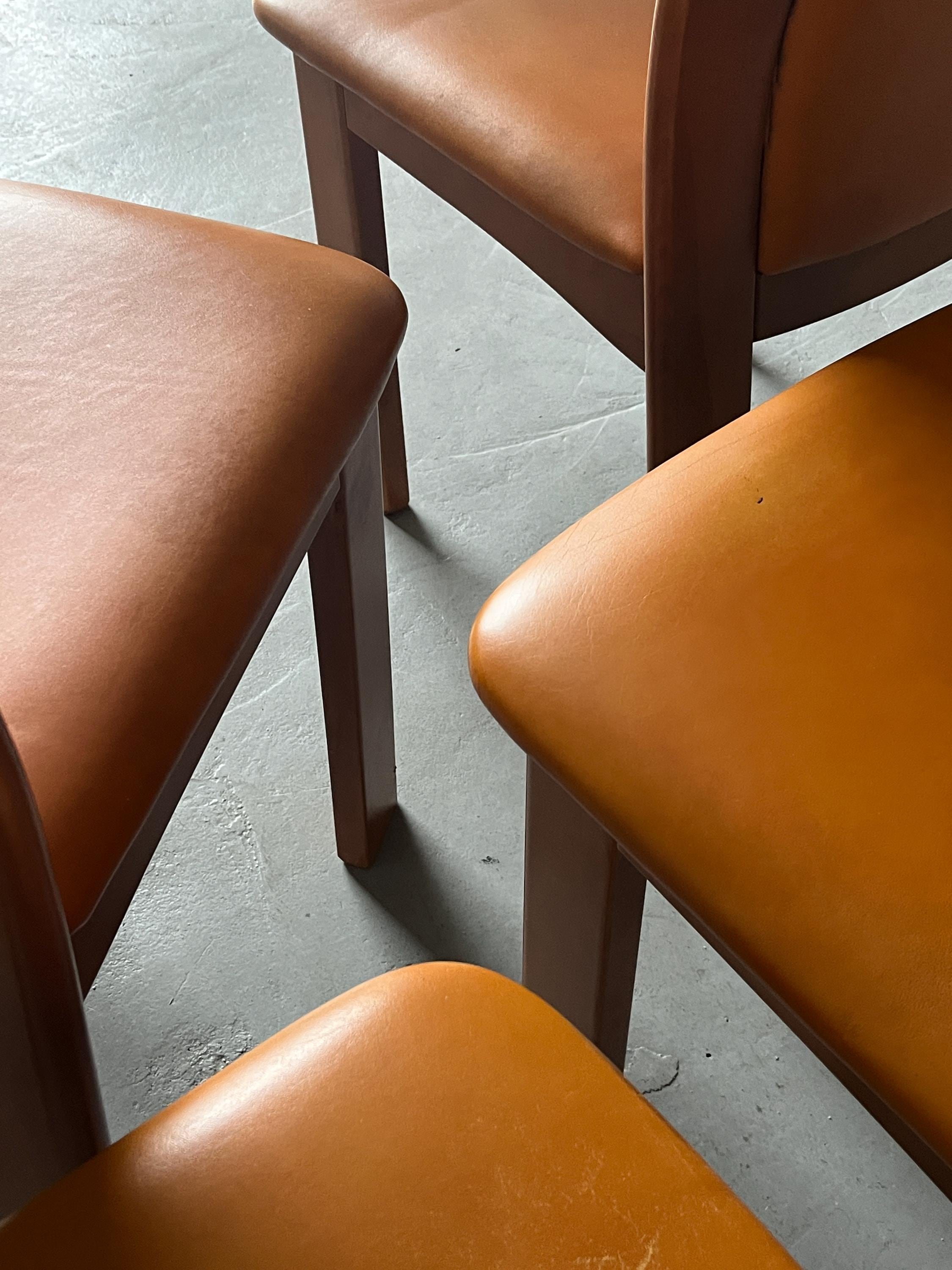 Mid-Century Modern Dining Chairs, in the Style of Silvio Coppola, 1970s Italy