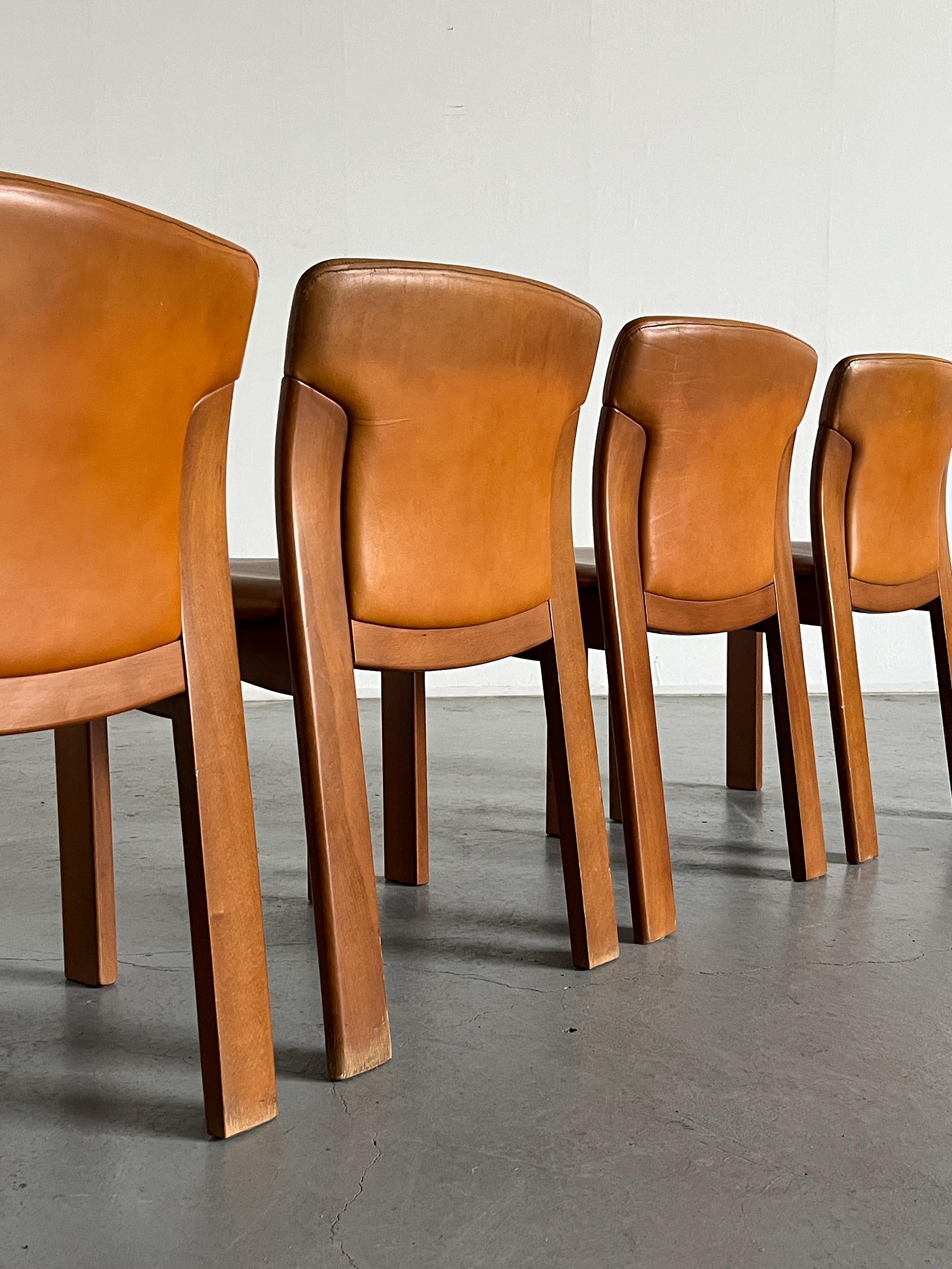Mid-Century Modern Dining Chairs, in the Style of Silvio Coppola, 1970s Italy