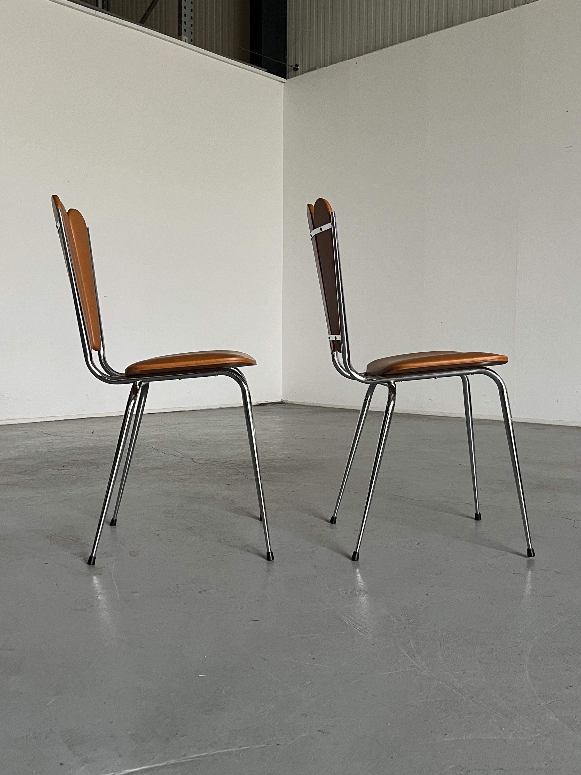 Art Deco Petal Dining Chairs by Tubménager S.A. Ranger, 1960s France