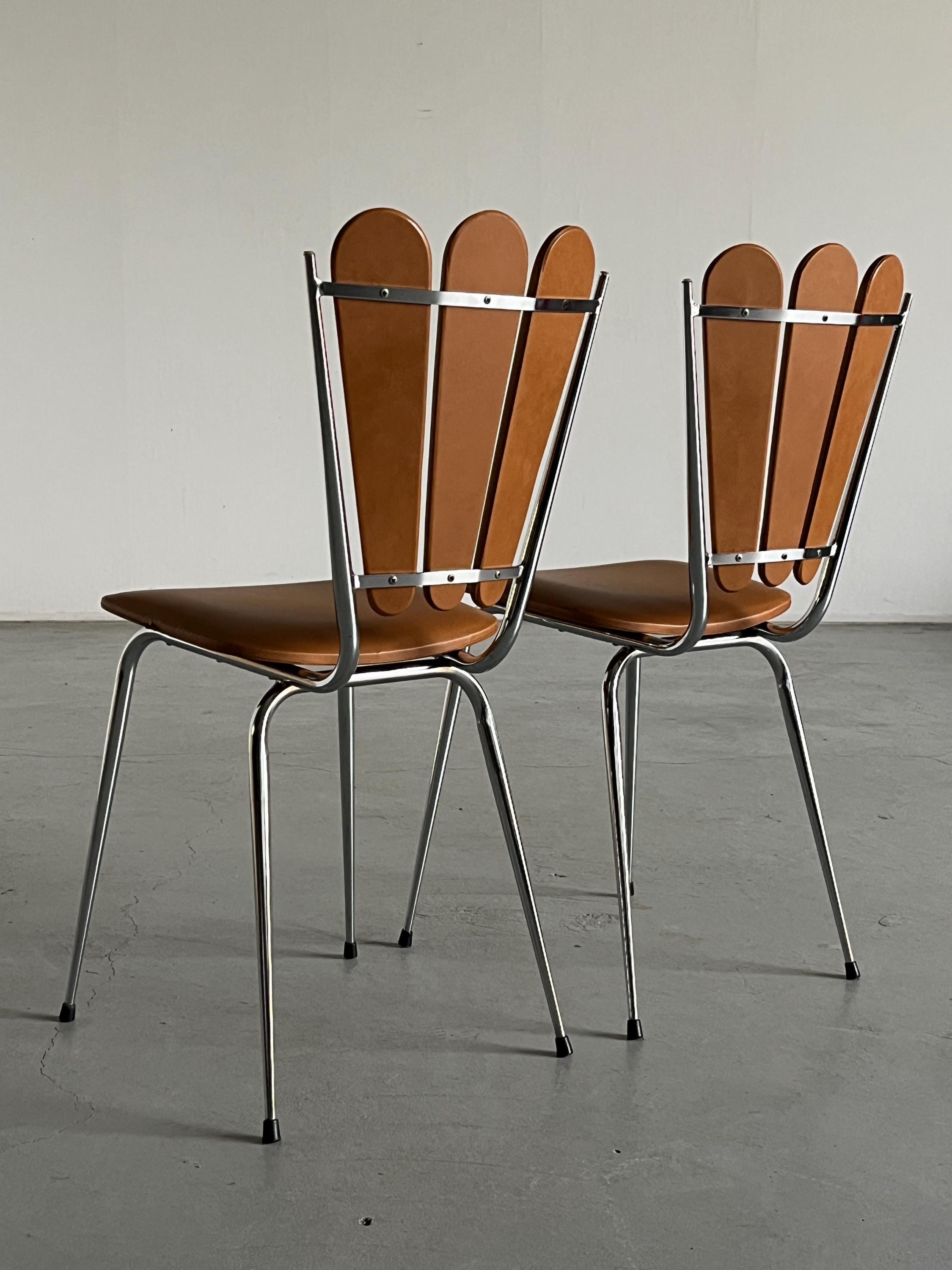 Art Deco Petal Dining Chairs by Tubménager S.A. Ranger, 1960s France