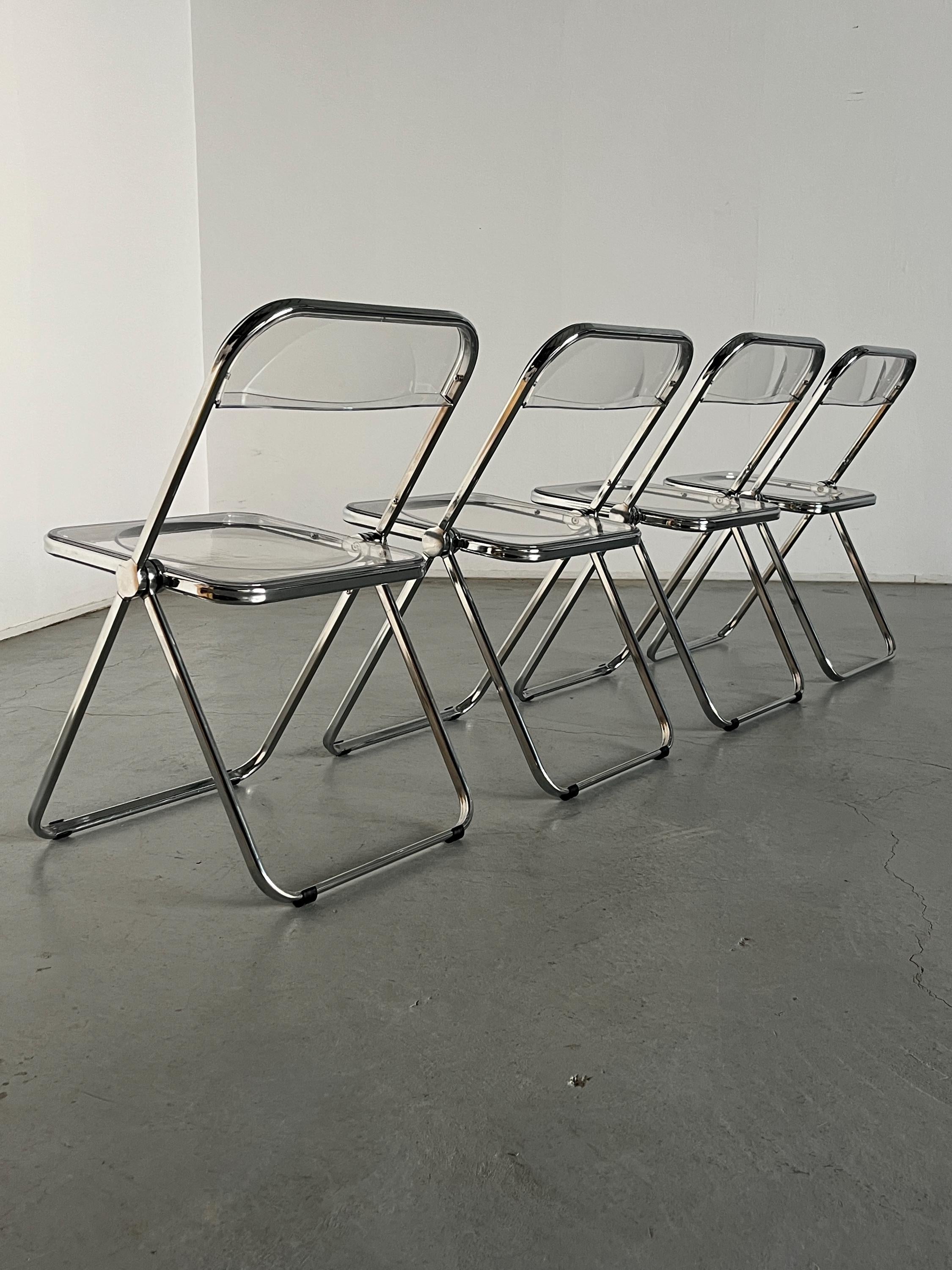 Folding Chairs in the Style of 'Plia' Chair by Giancarlo Piretti, 1990s