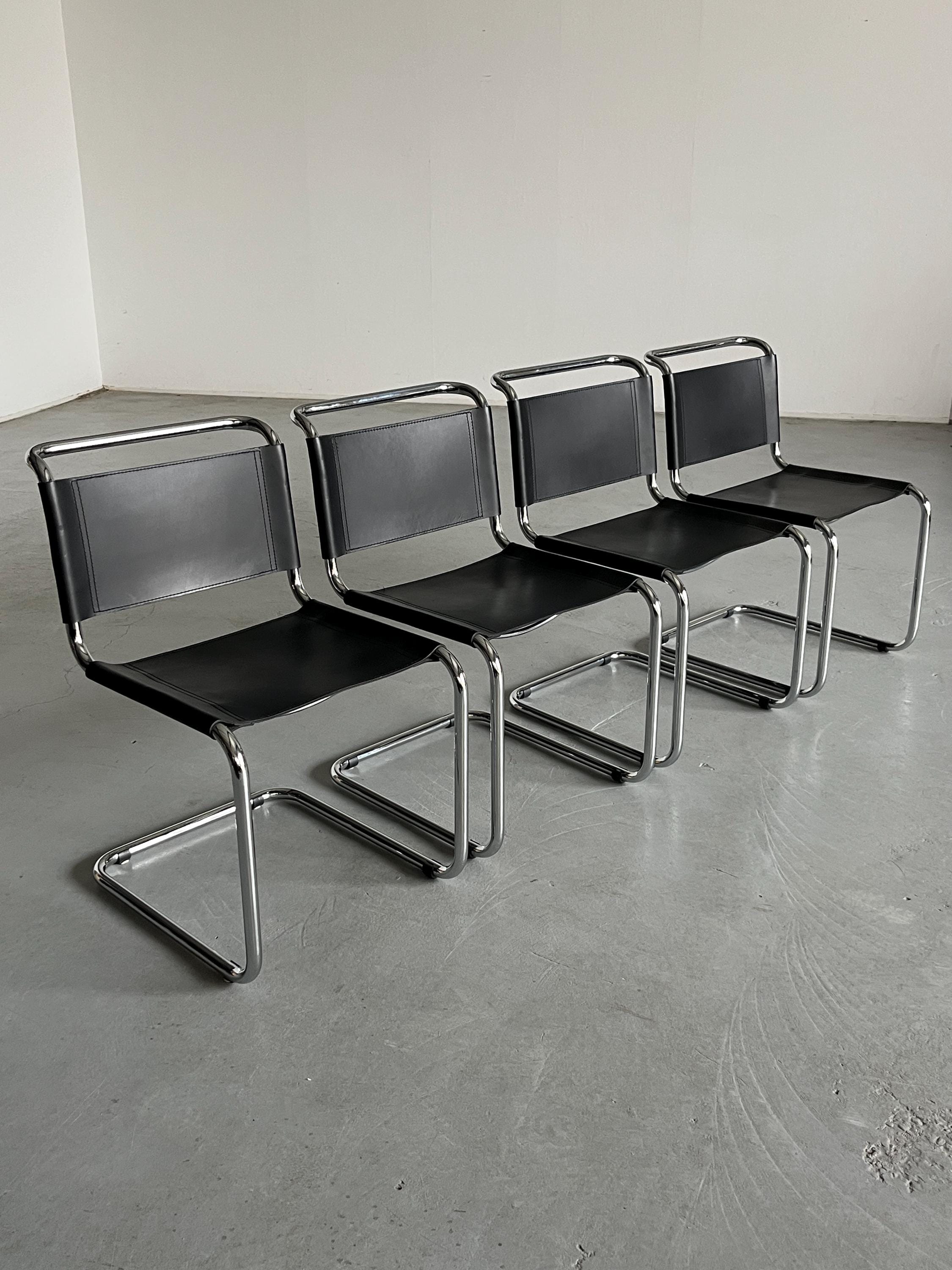 Mart Stam S33 Design Cantilever Chairs, Italy