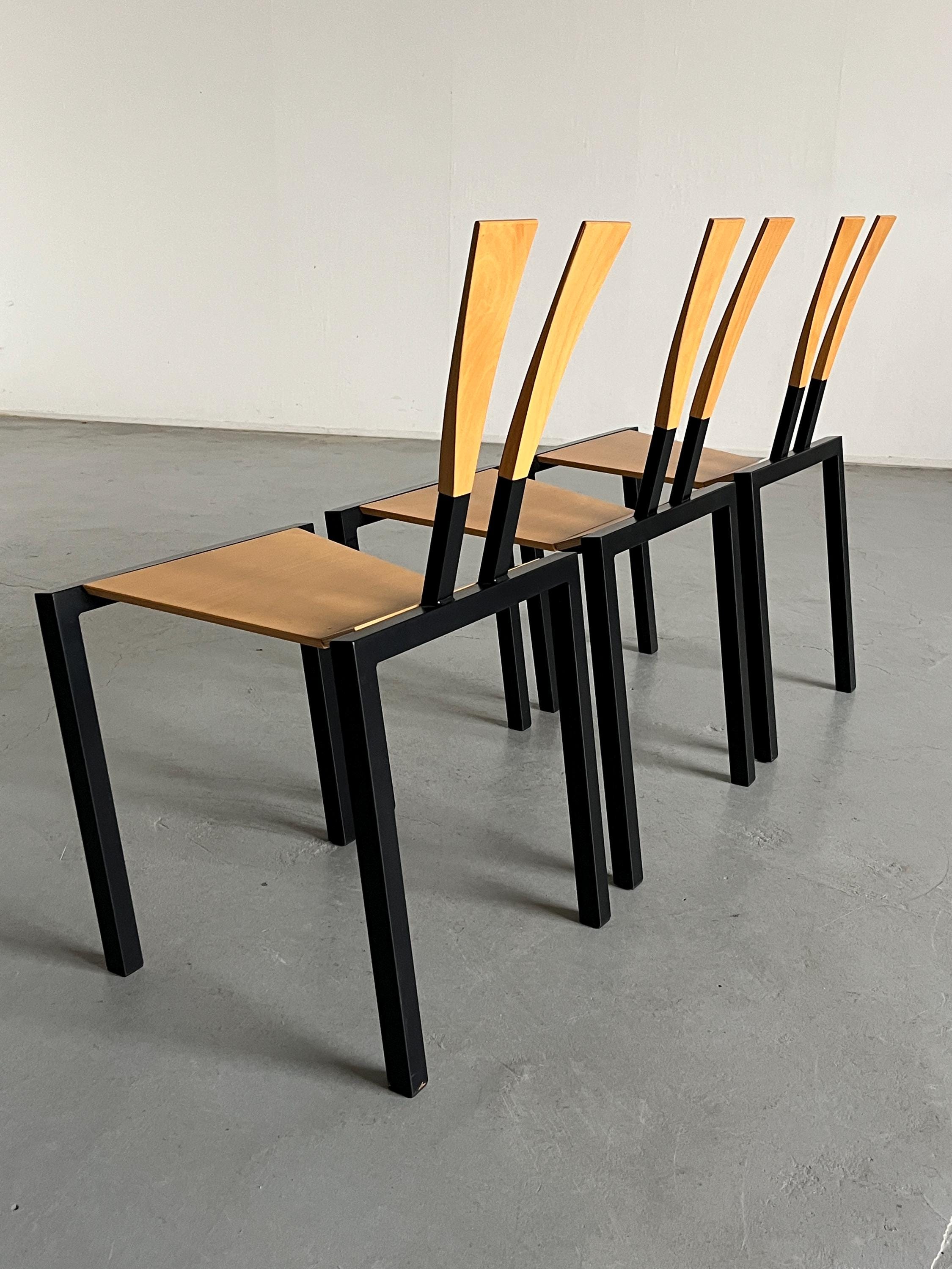 Memphis Design Curved Dancing Chairs by Karl Friedrich Förster for KFF