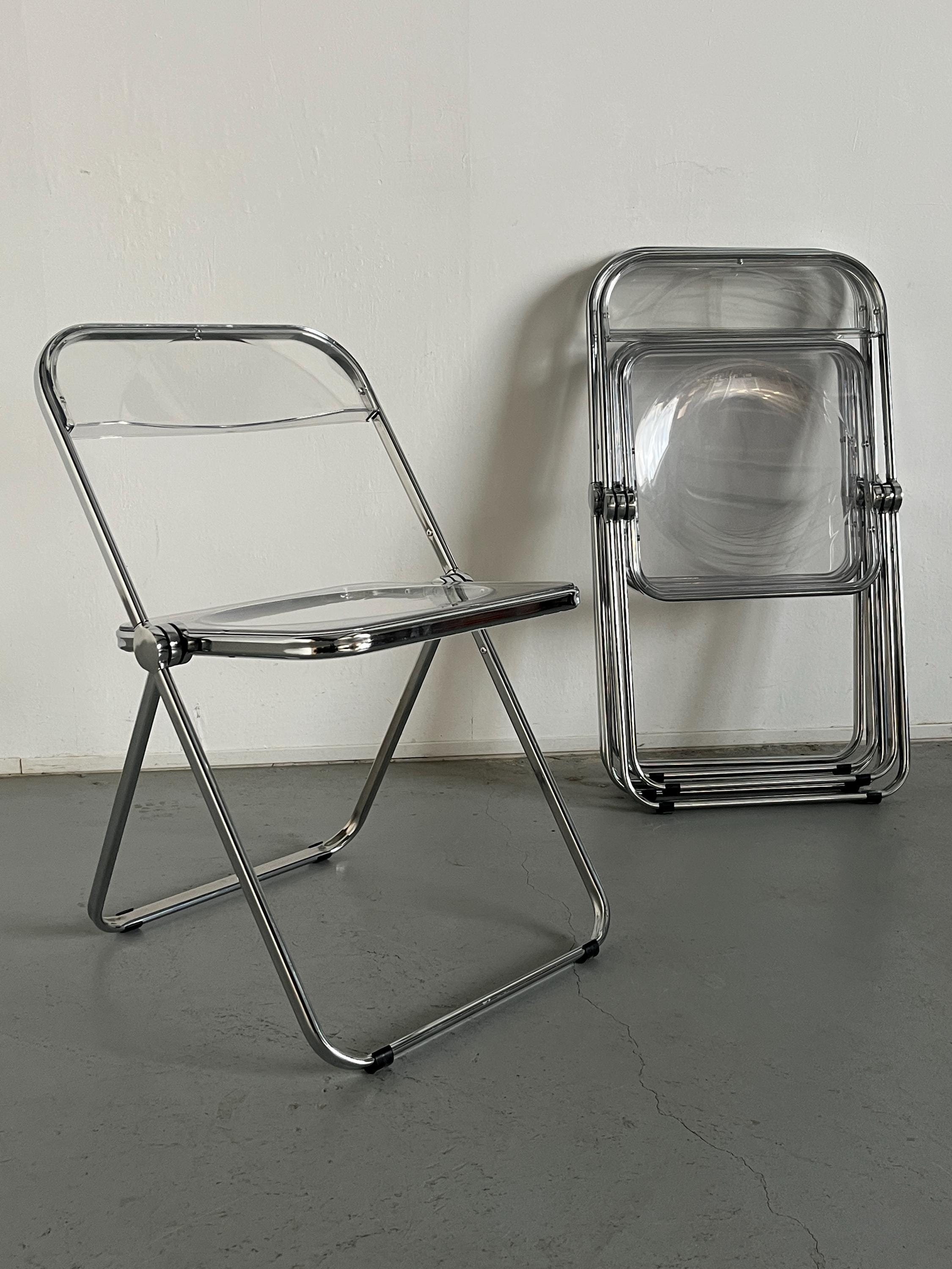 Folding Chairs in the Style of 'Plia' Chair by Giancarlo Piretti, 1990s