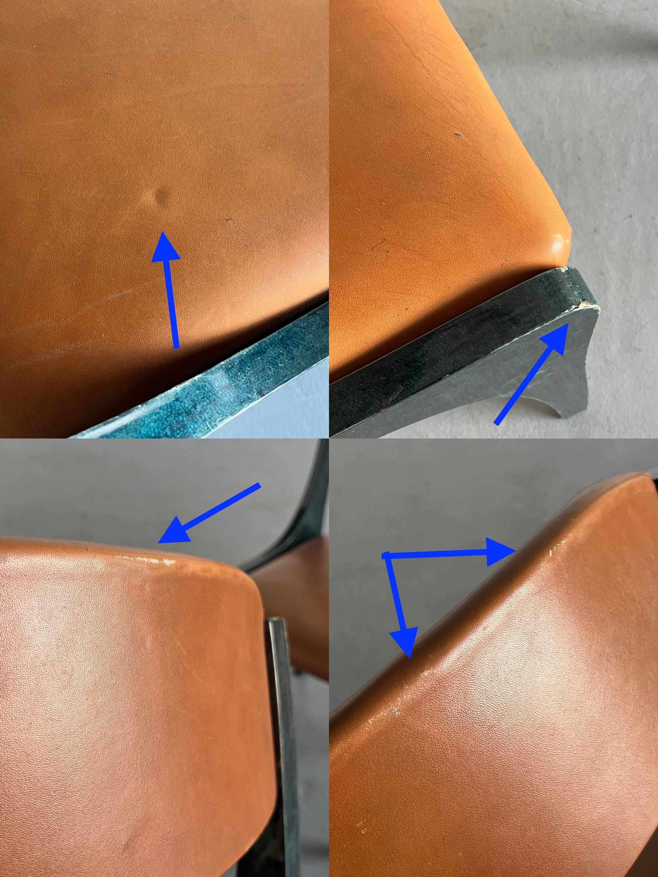 Rare Art Deco Chairs by Aldo Tura in Parchment, Wood and Leather, 1950s