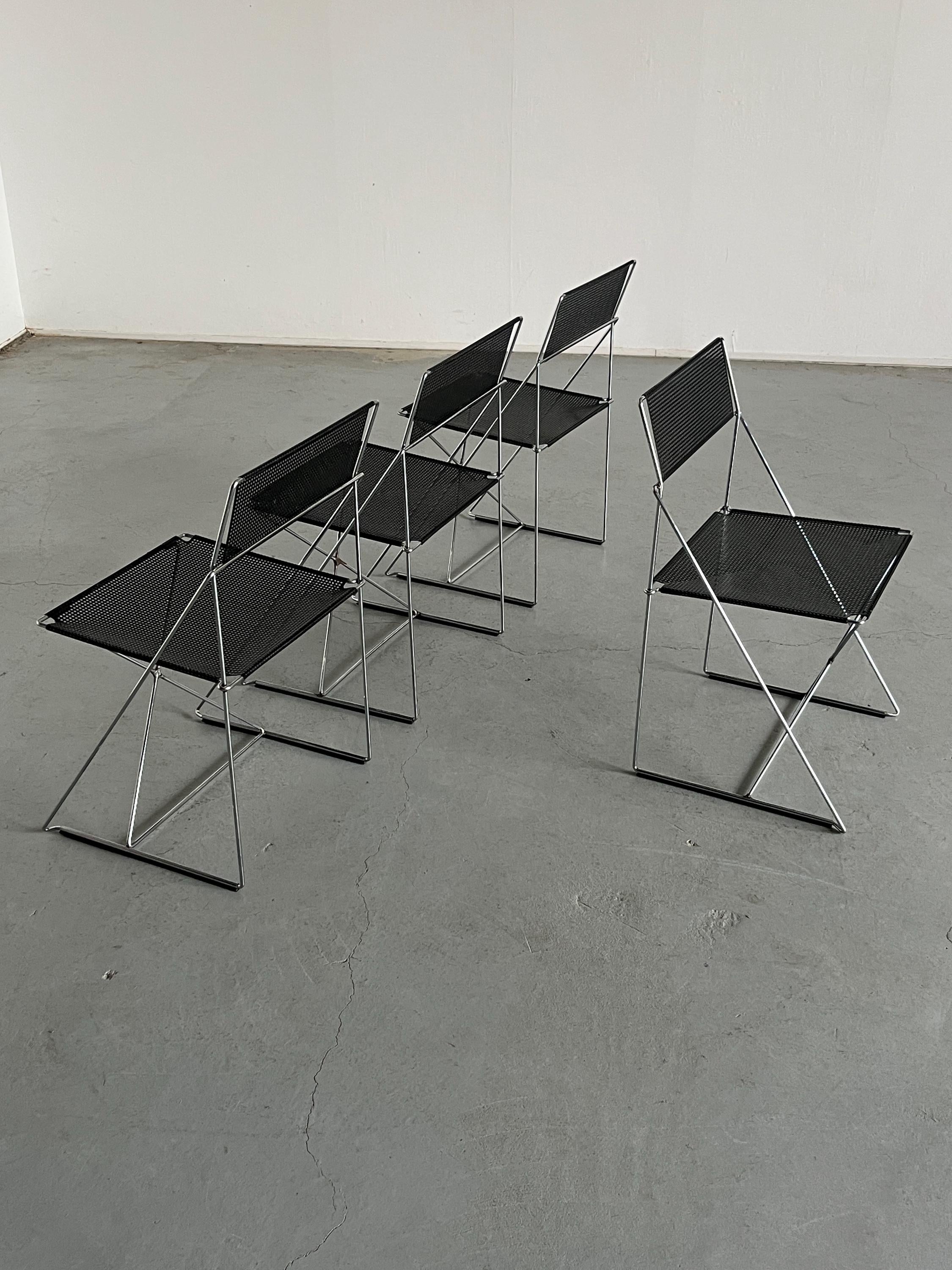 'X-Line' Chairs by Niels Jørgen Haugesen for Bent Krogh, 1980s Denmark