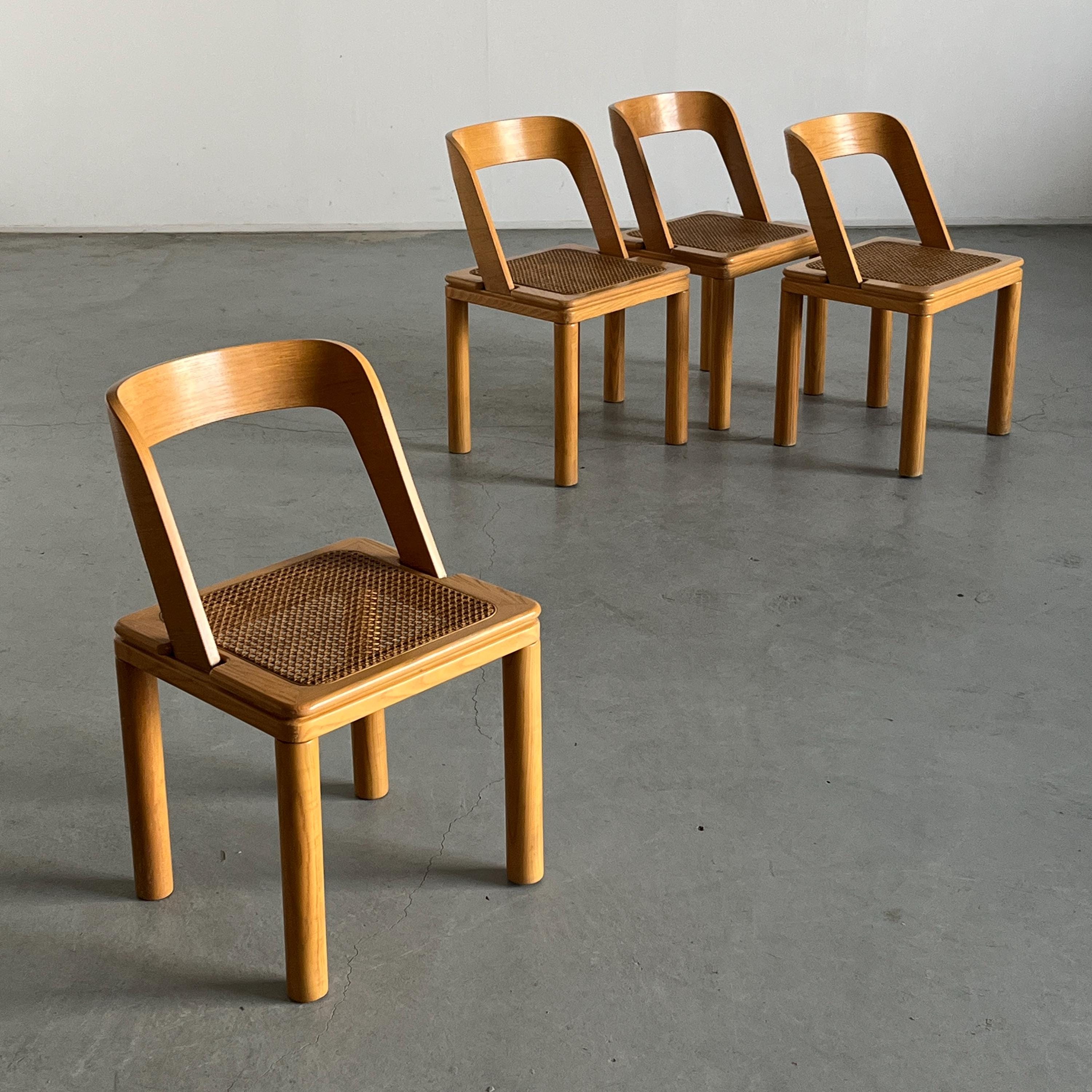 Mid-Century Modern Dining Chairs by RB Rossana in Cane and Ash