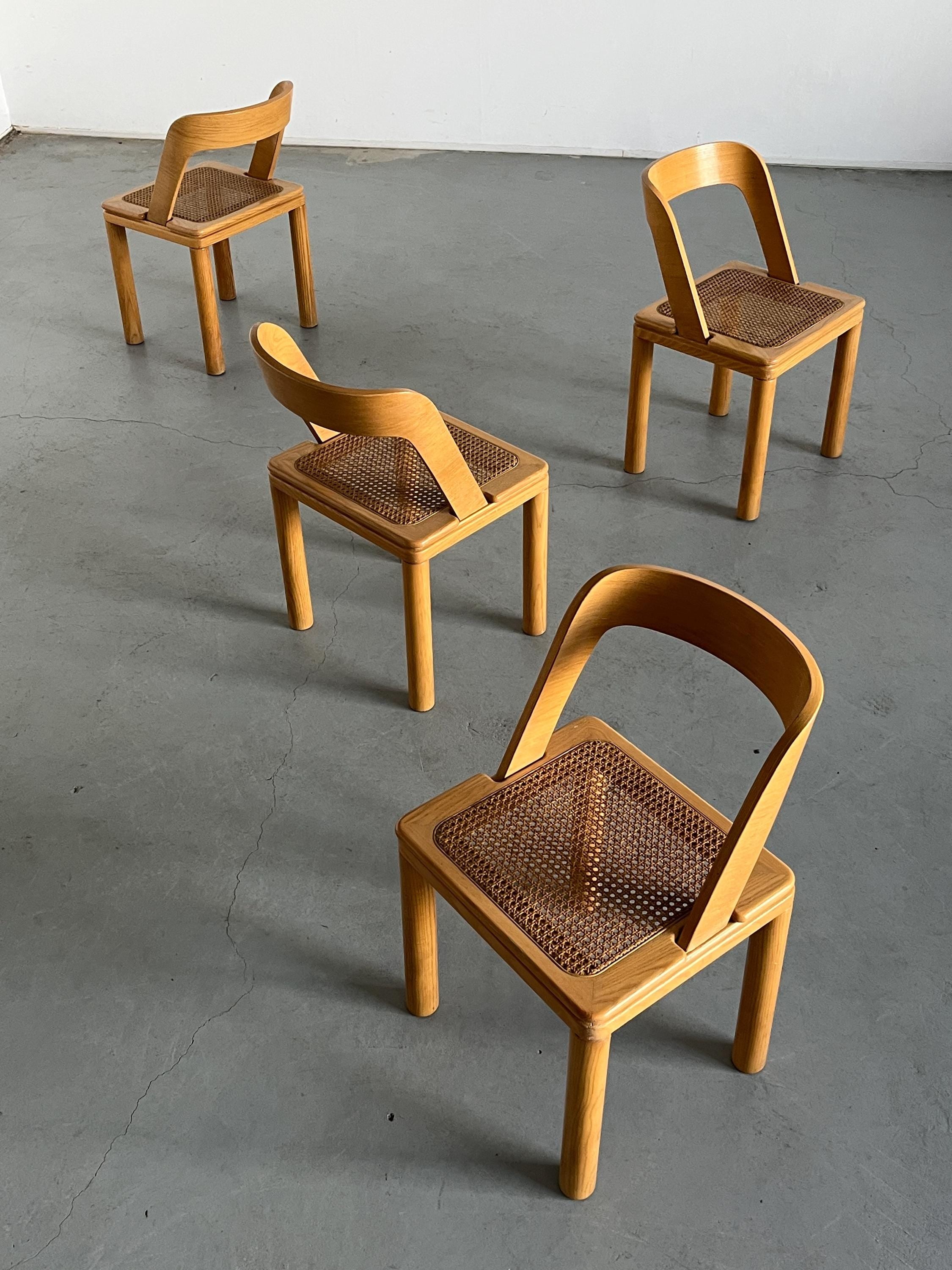 Mid-Century Modern Dining Chairs by RB Rossana in Cane and Ash