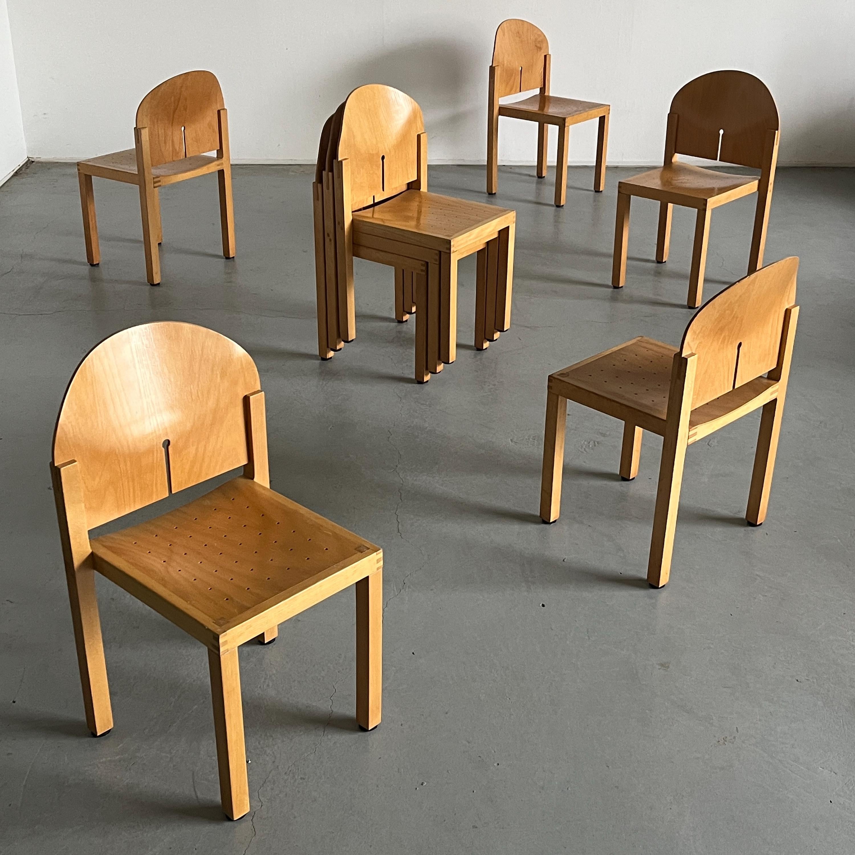 Sculptural Chairs by Arno Votteler for Bisterfeld and Weiss, 1980s