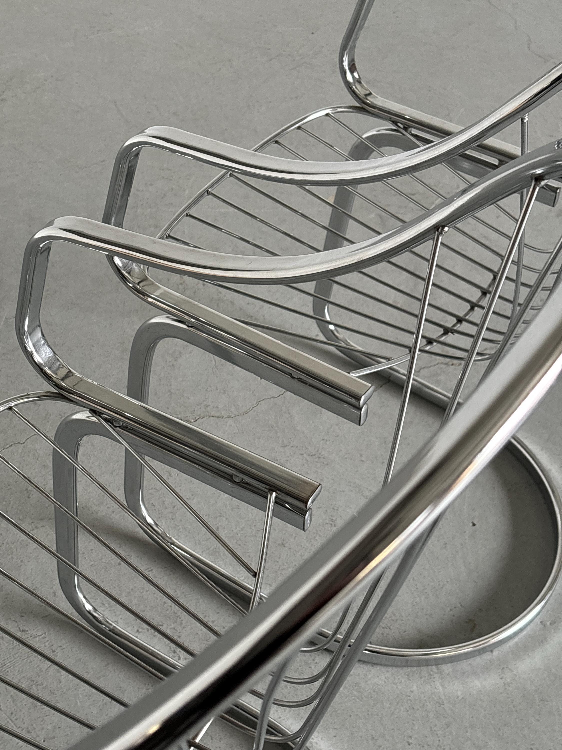 Chrome Armchairs by Gastone Rinaldi for Rima