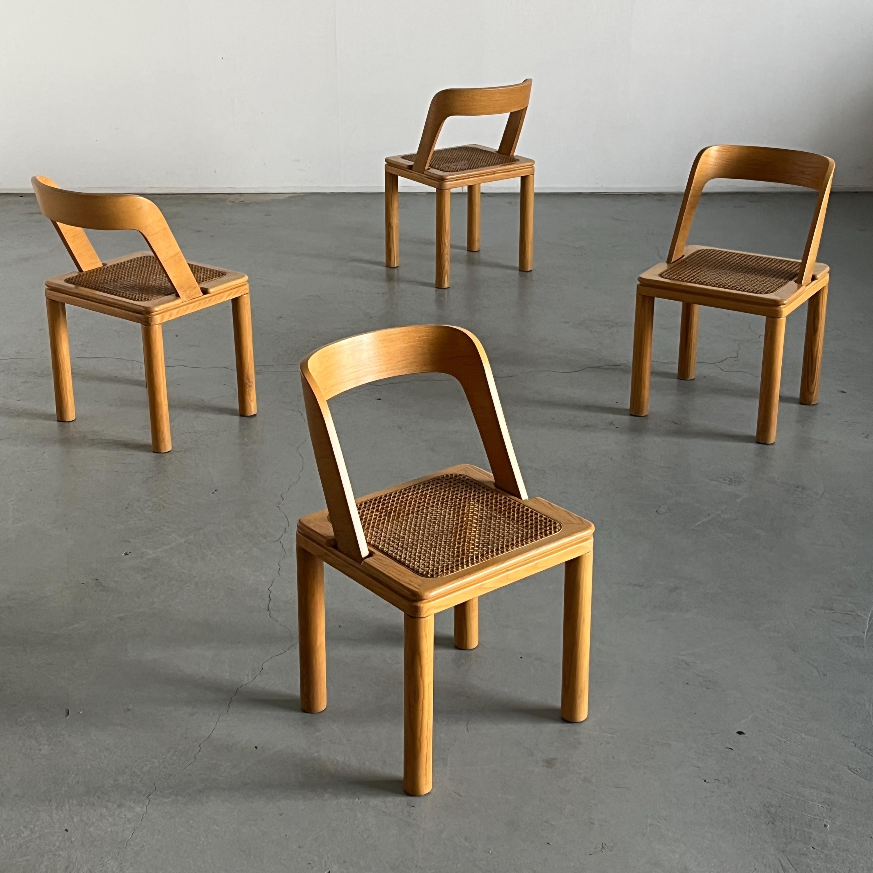 Mid-Century Modern Dining Chairs by RB Rossana in Cane and Ash