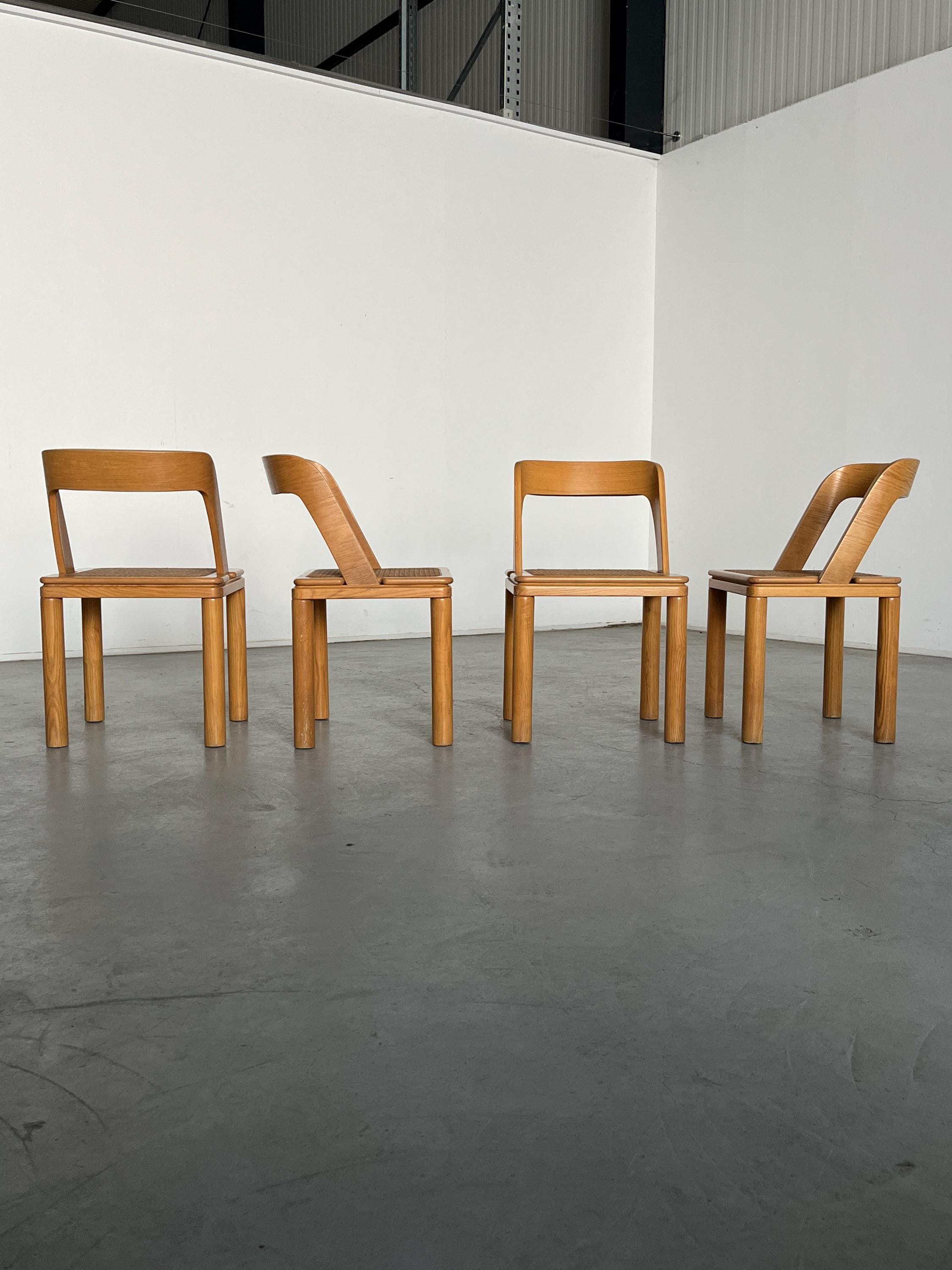 Mid-Century Modern Dining Chairs by RB Rossana in Cane and Ash