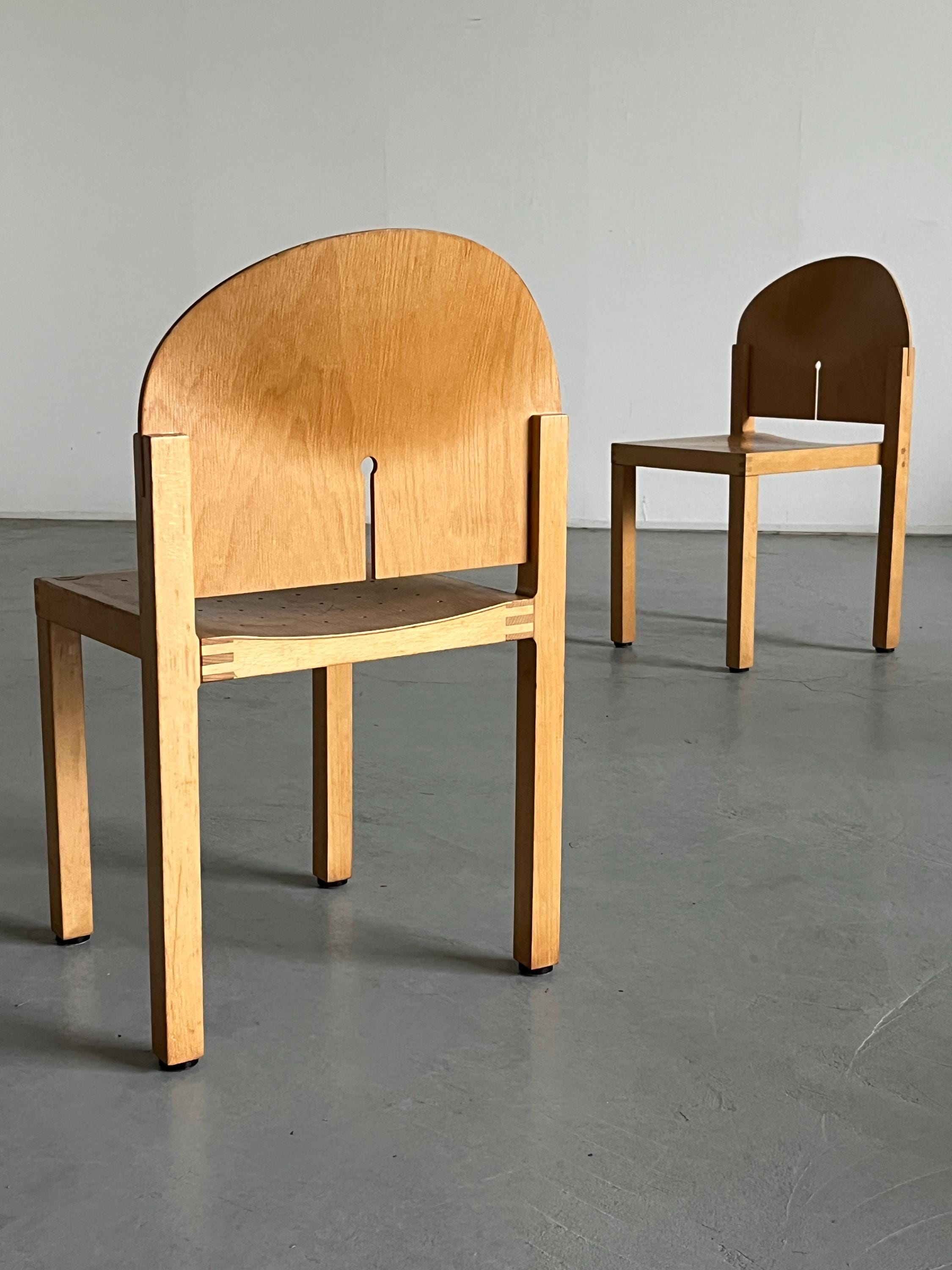 Sculptural Chairs by Arno Votteler for Bisterfeld and Weiss, 1980s Germany