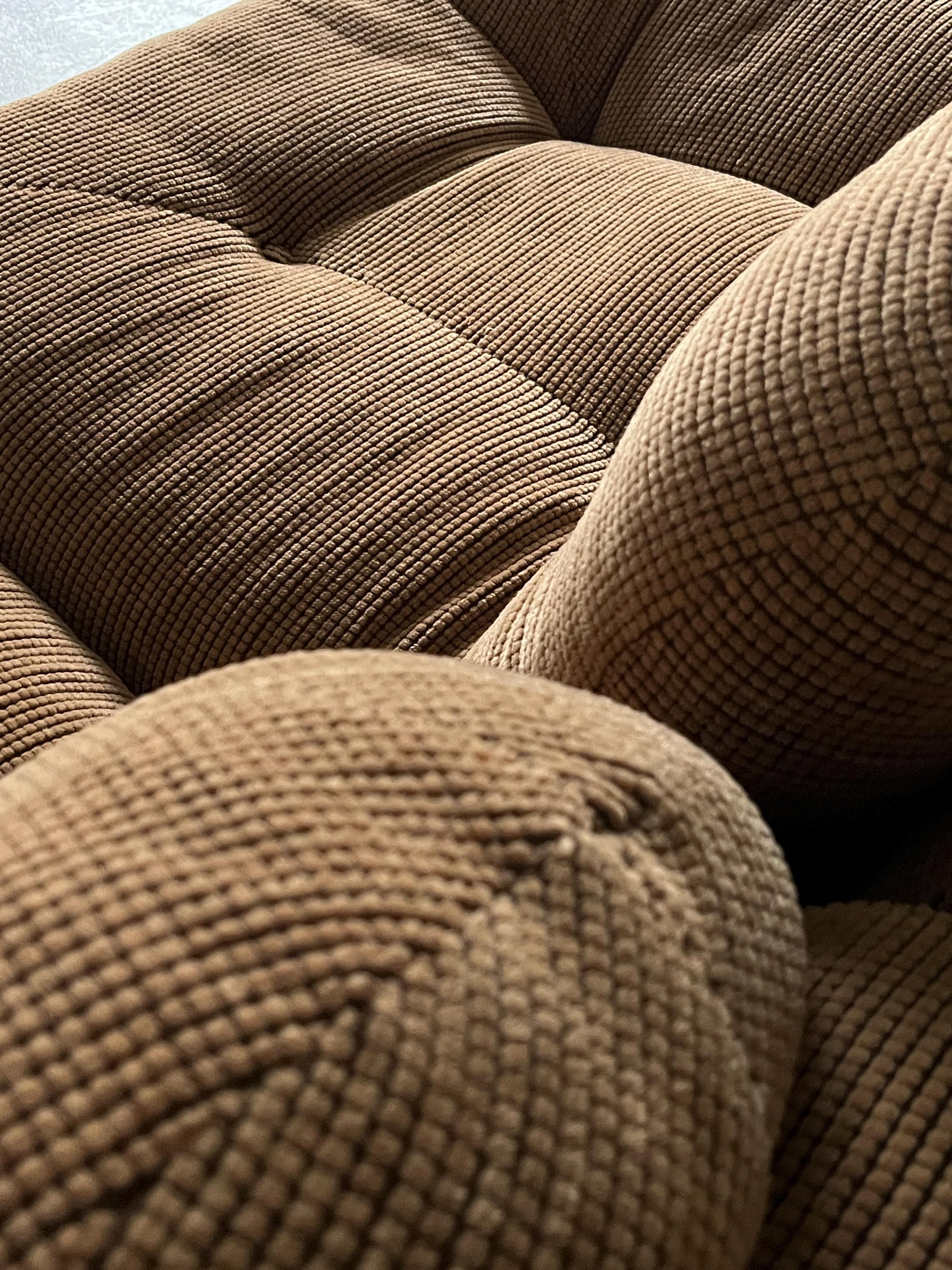 Mid-Century Seating Set in Tufted Beige Corduroy