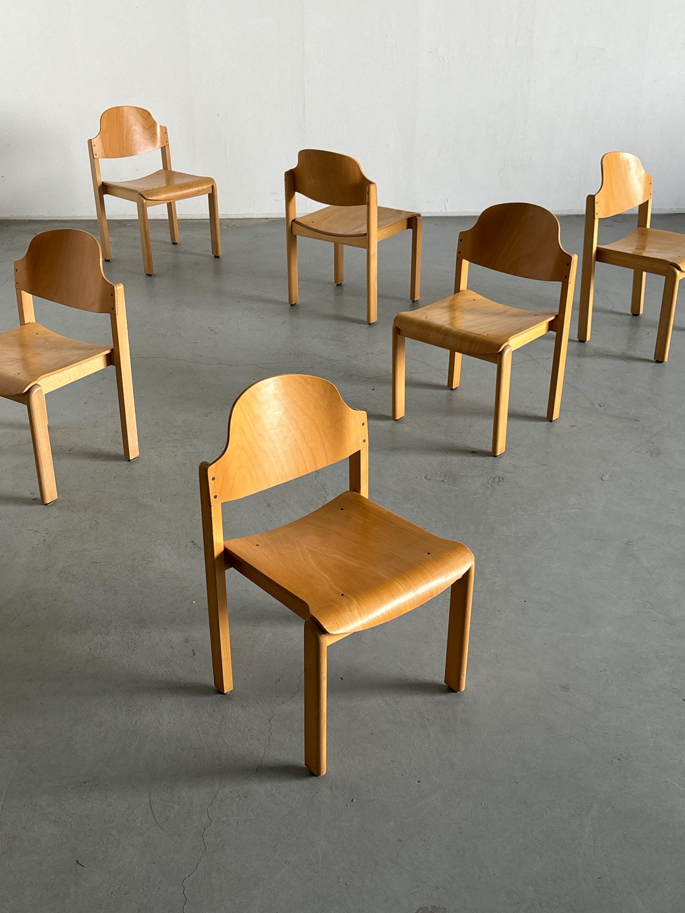 Mid-Century Modern Stackable Dining Chairs, 1970s Germany