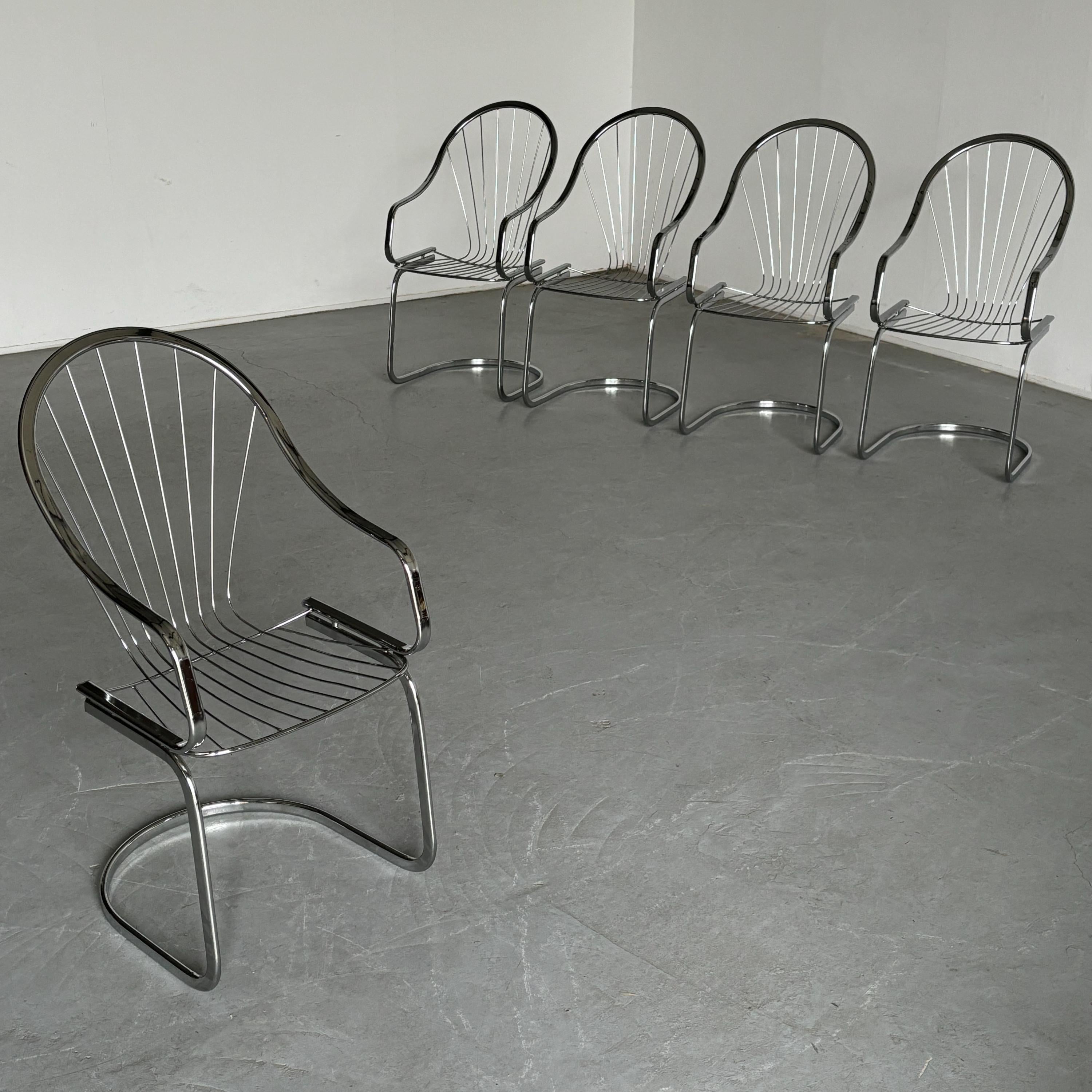 Chrome Armchairs by Gastone Rinaldi for Rima