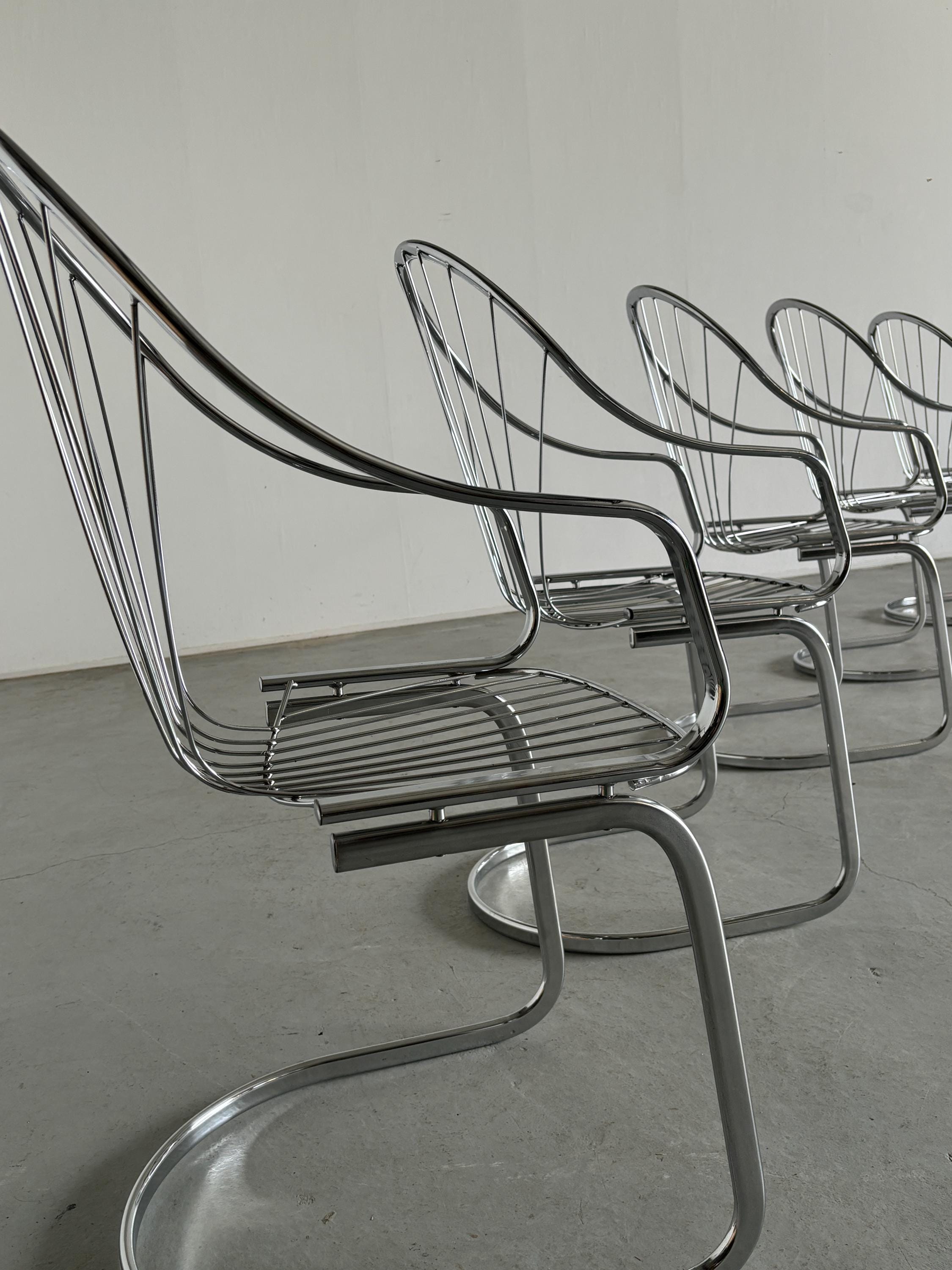 Chrome Armchairs by Gastone Rinaldi for Rima