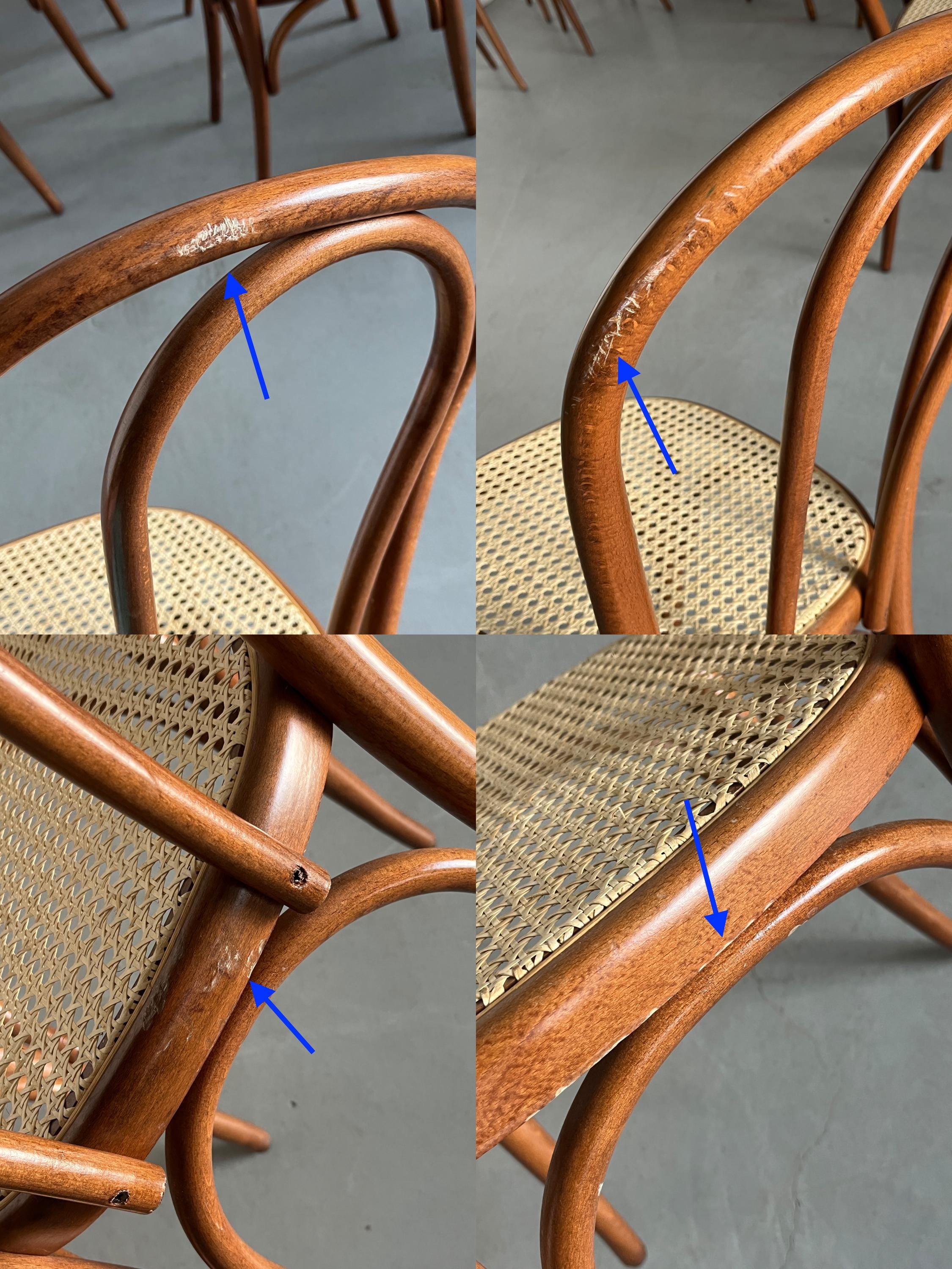 Vintage Thonet Bentwood Style Chairs No. 14