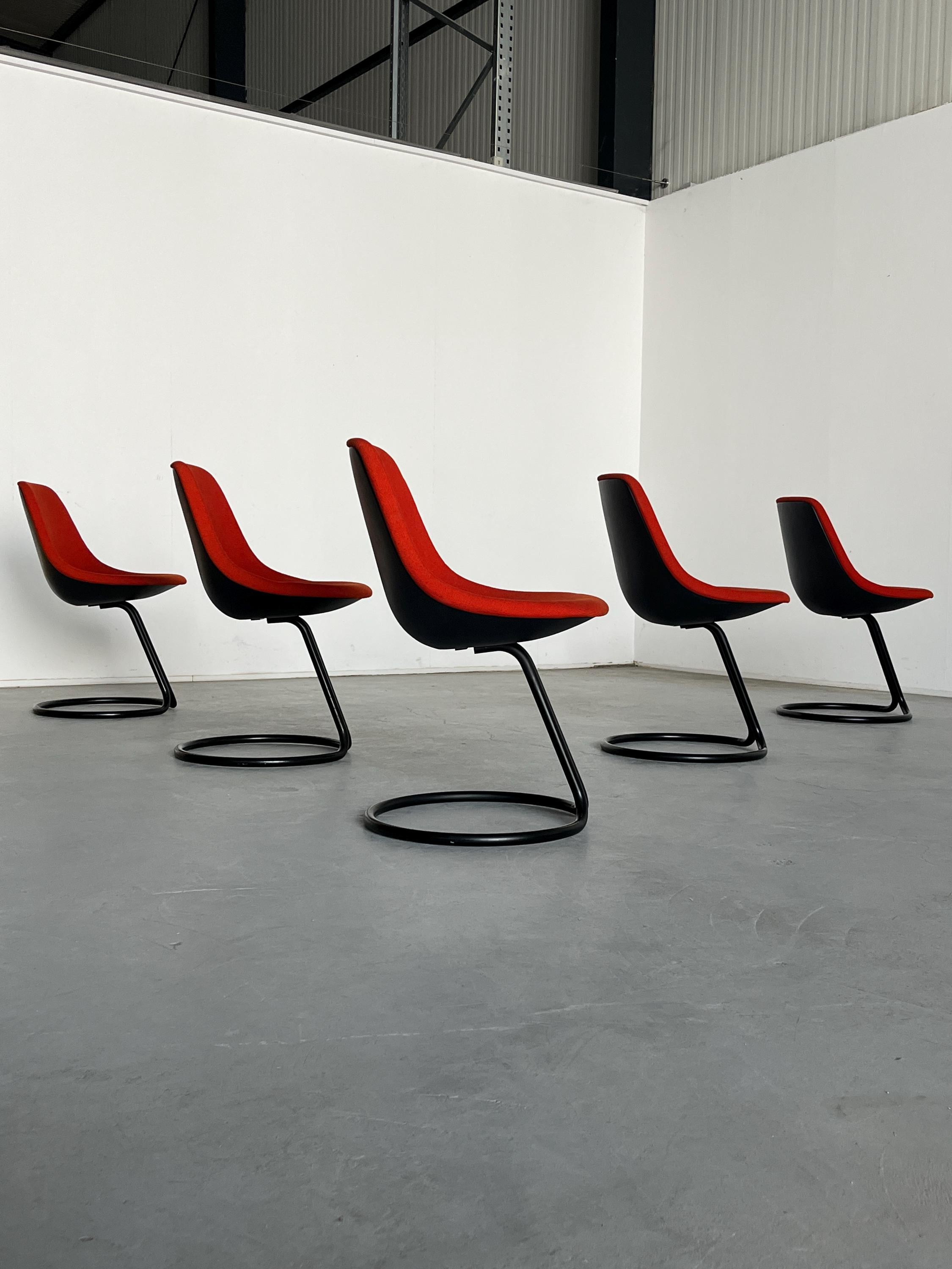 Giotto Stoppino Cantilever Dining Chairs