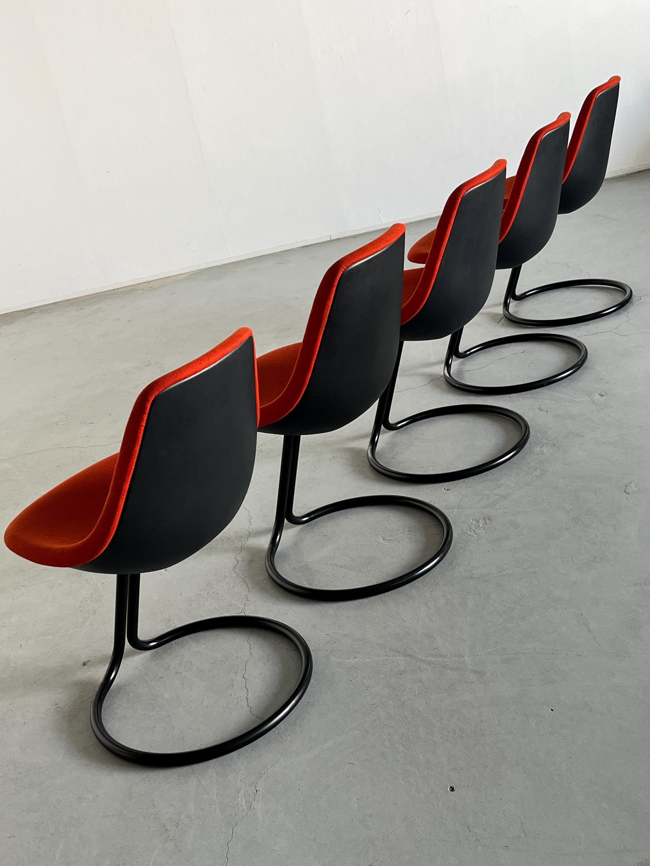 Giotto Stoppino Cantilever Dining Chairs